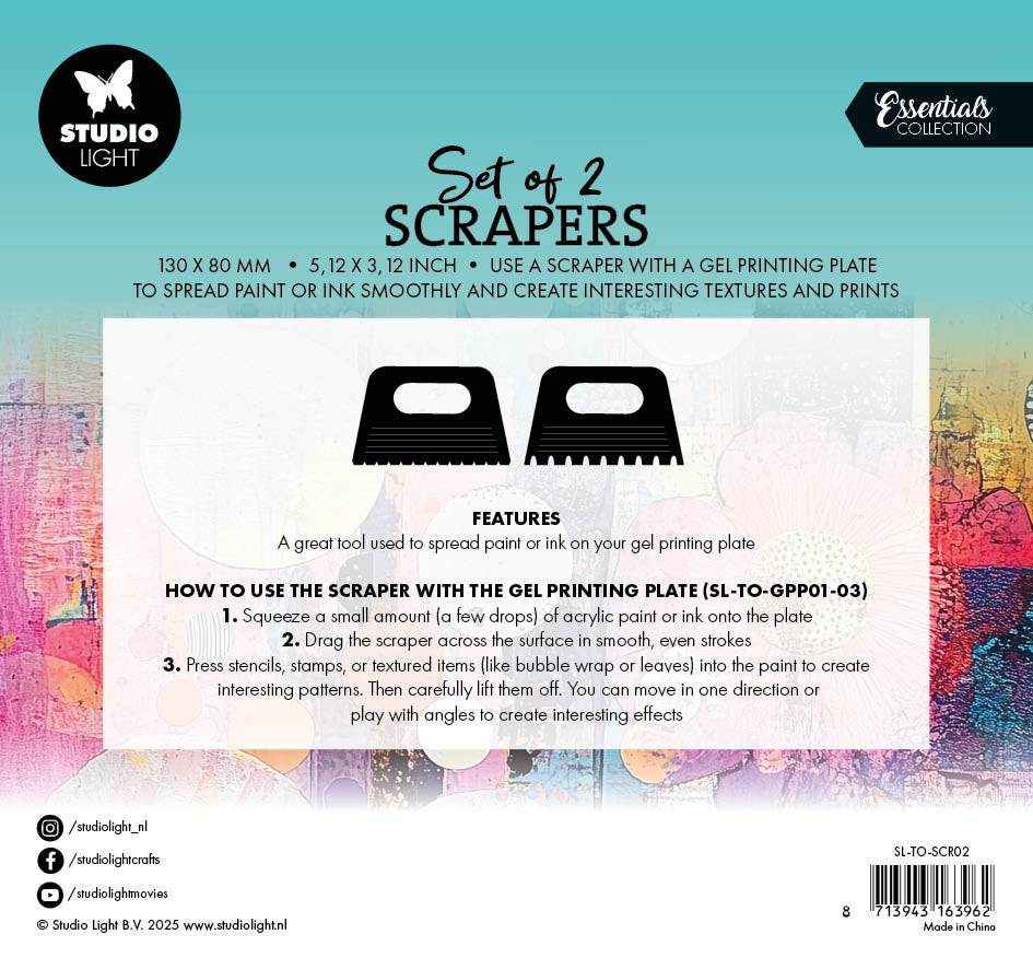 SL Scrapers set of 2 Tools 160x150x4mm 2 Pieces