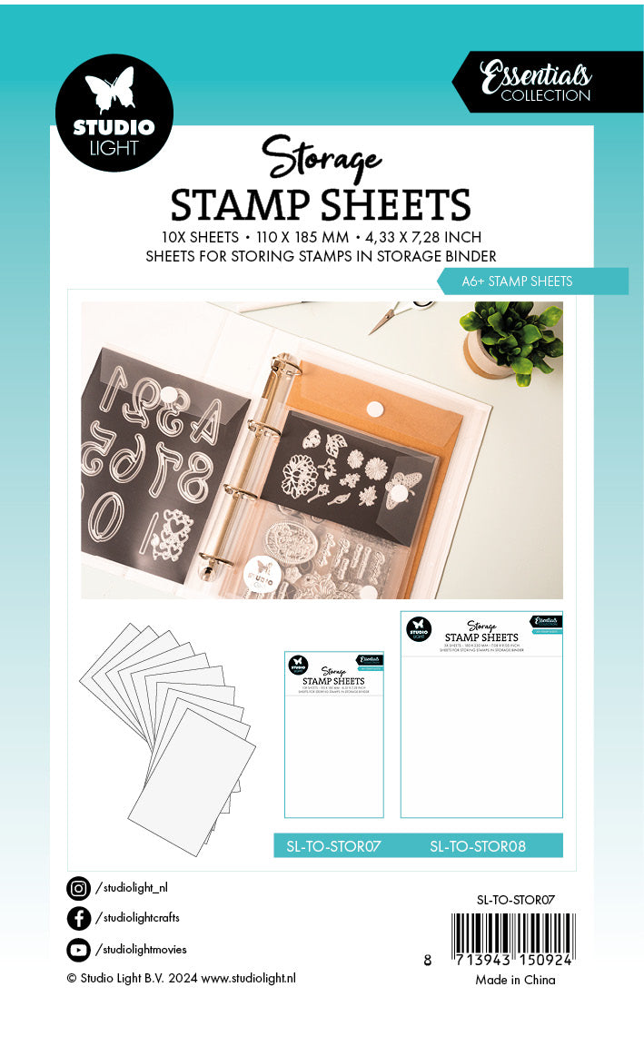 SL Storage Stamp Sheet A6+ Sheet Essentials 10 PC