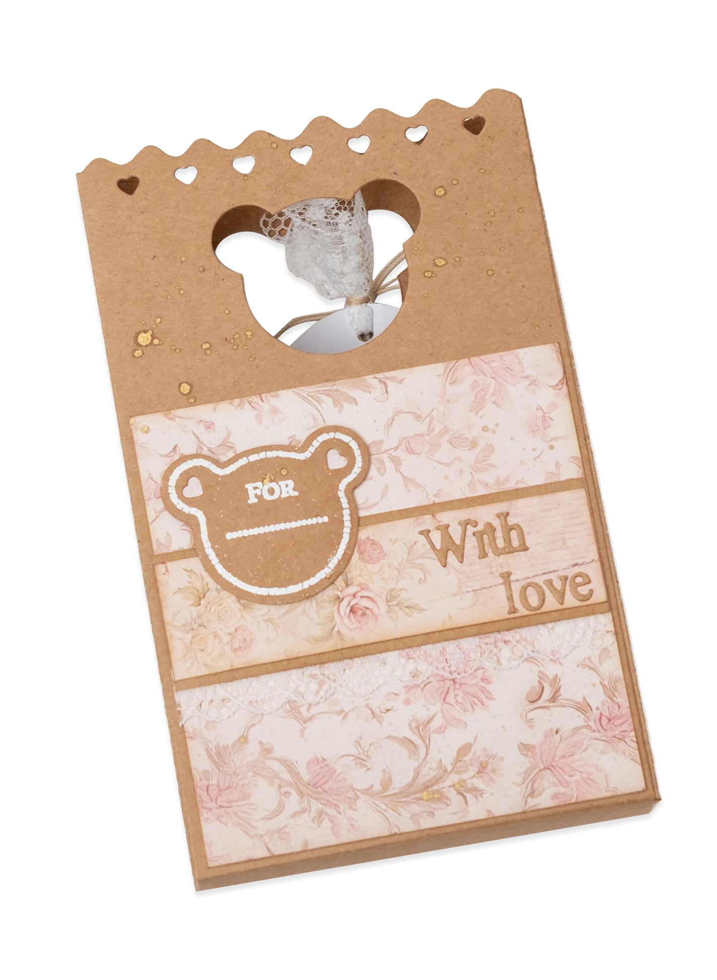 SL Clear Stamp Bear Gift Bag Tag Accessories Teddy's Tea Time 9 Pieces