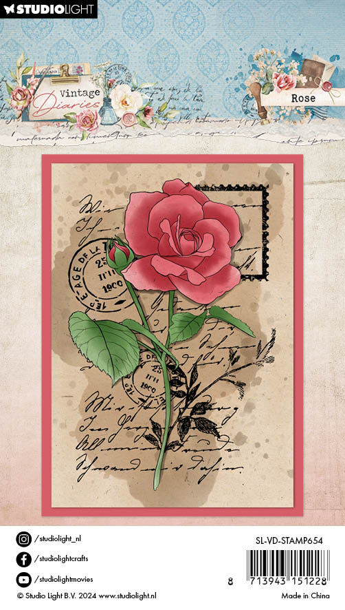 SL Clear Stamps Rose Vintage Diaries 1 PC