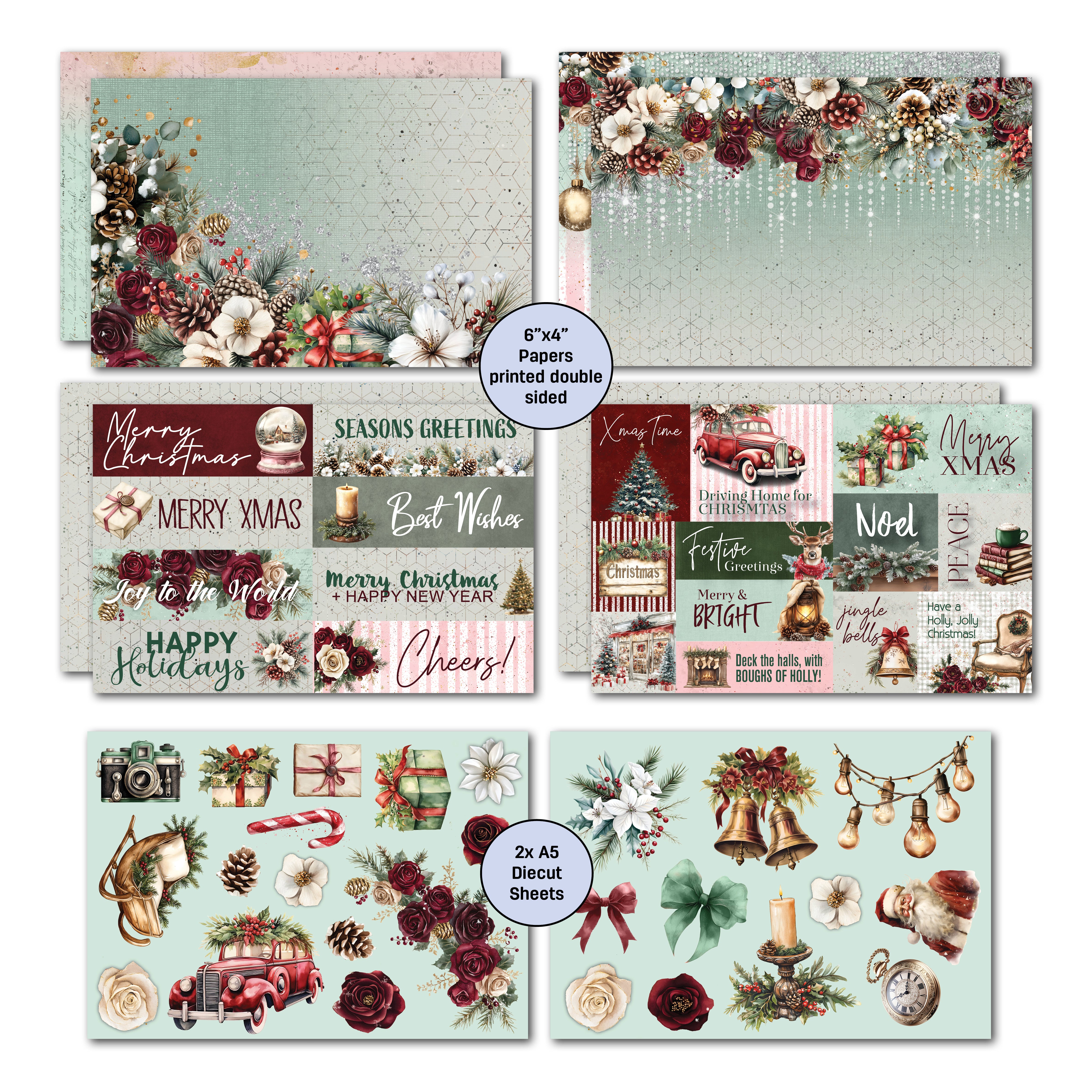 3Quarter Designs Silent Night 6x4 Card Pack