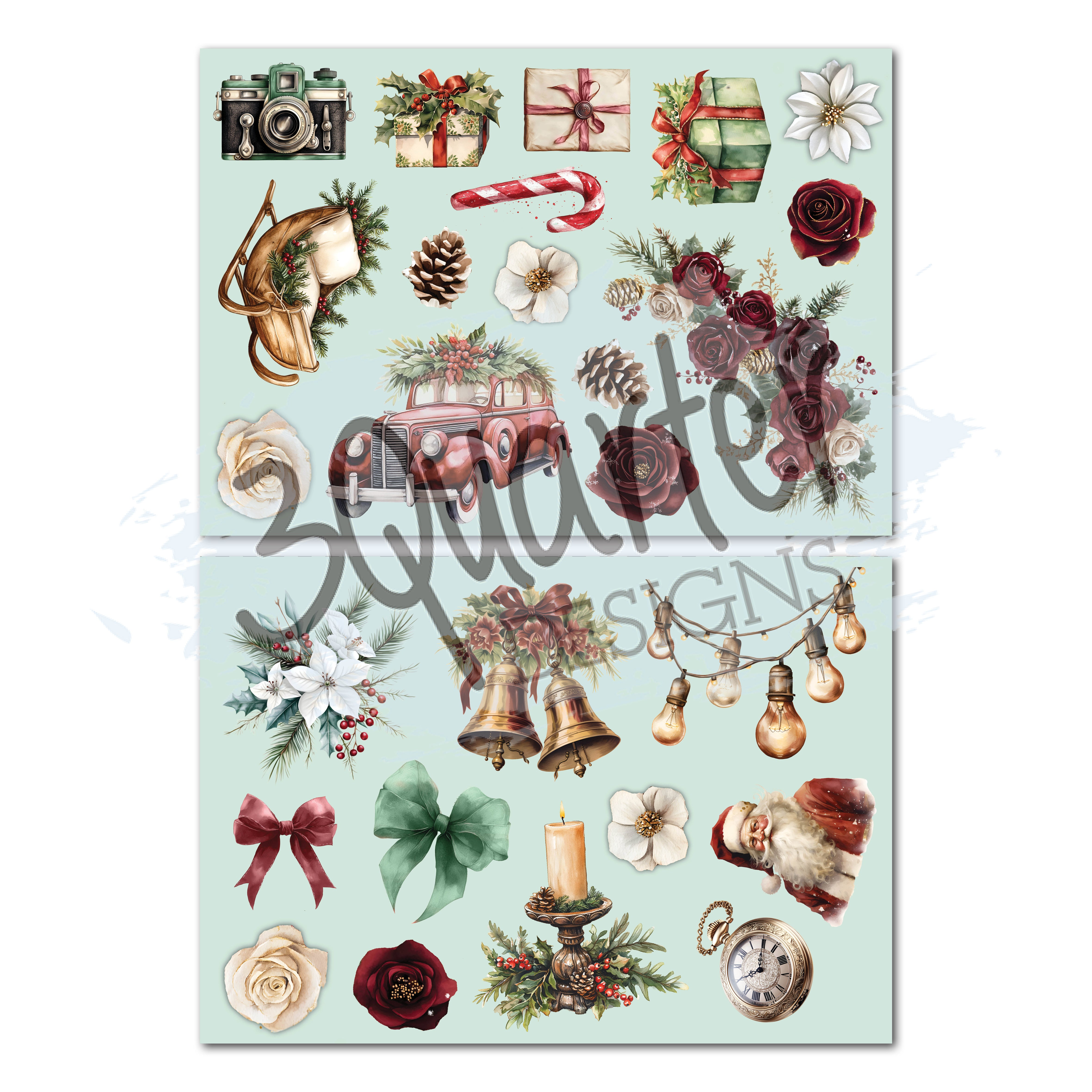 3Quarter Designs Silent Night 8x8 Paper Pack & Diecuts set