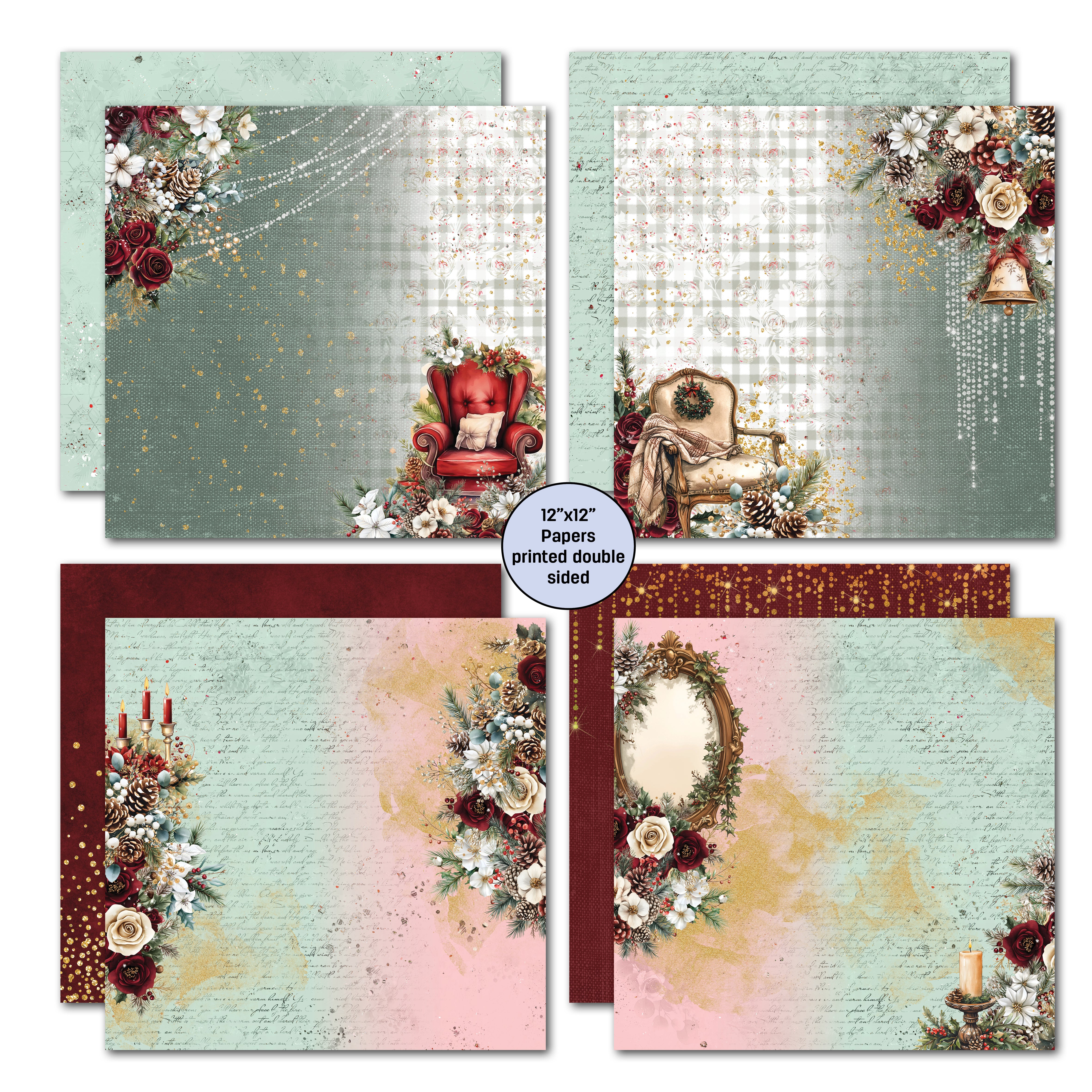 3Quarter Designs Silent Night 12x12 Designer Paper & Diecuts Set