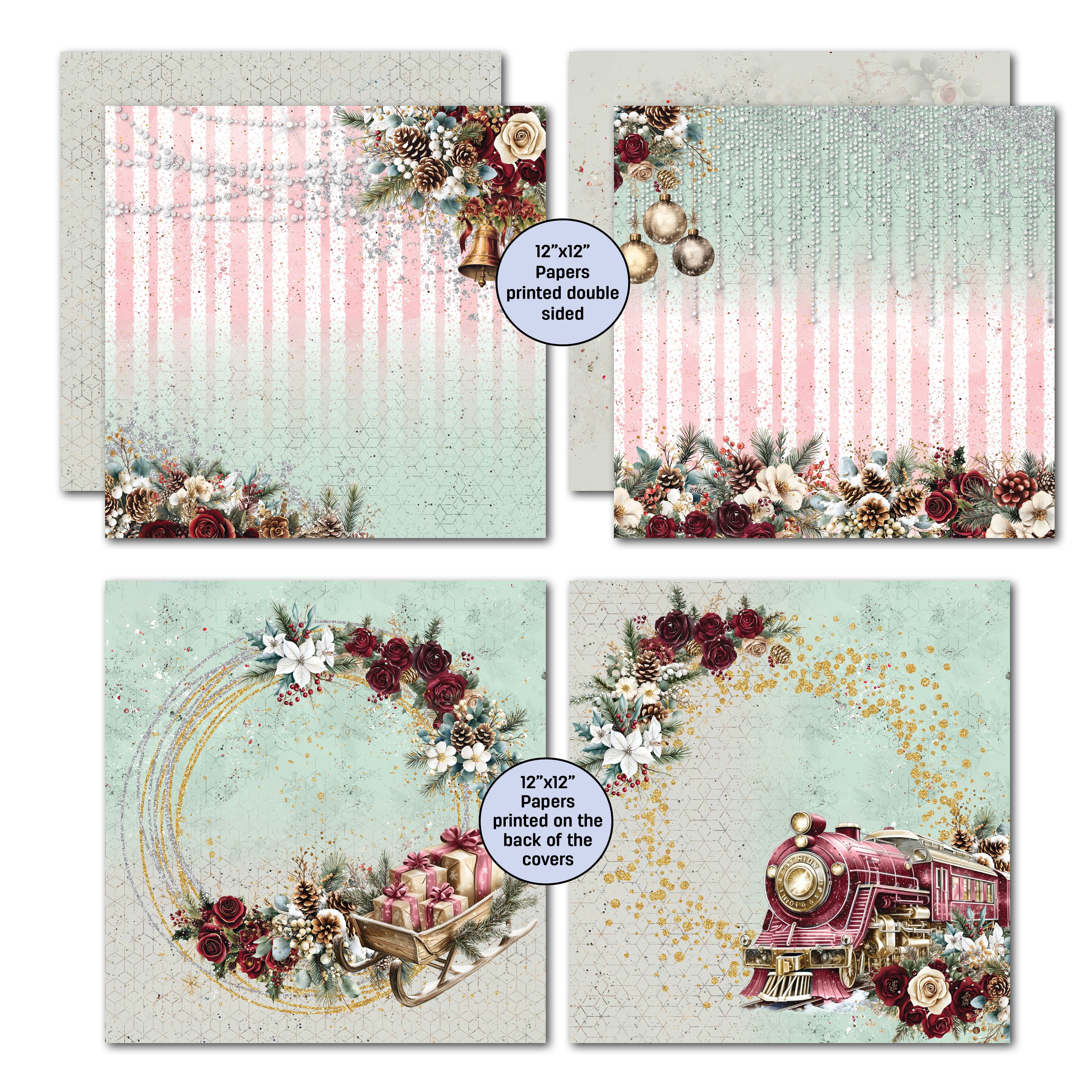 3Quarter Designs Silent Night 12x12 Designer Paper & Diecuts Set