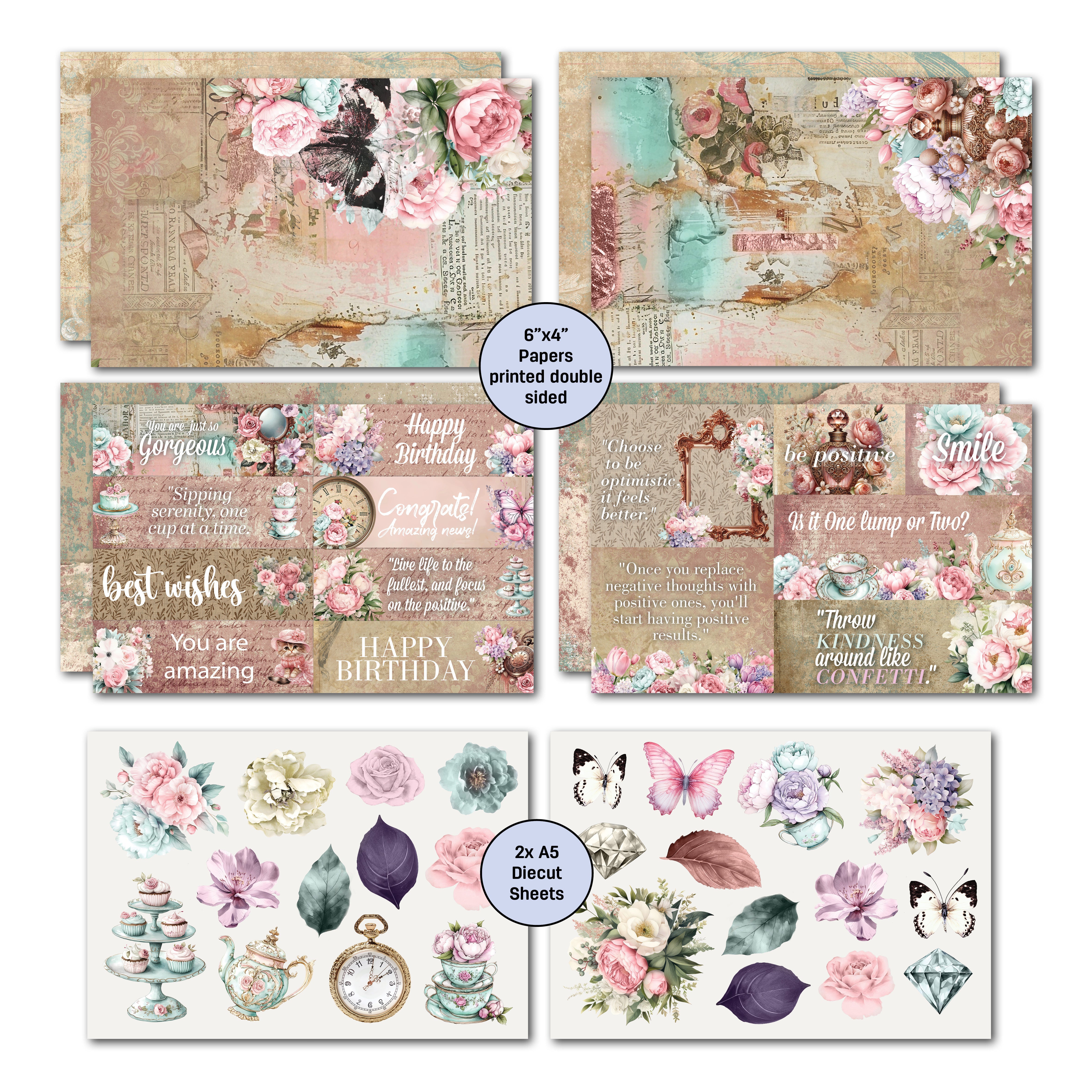 3Quarter Designs Positivi-Tea 6x4 Card Pack
