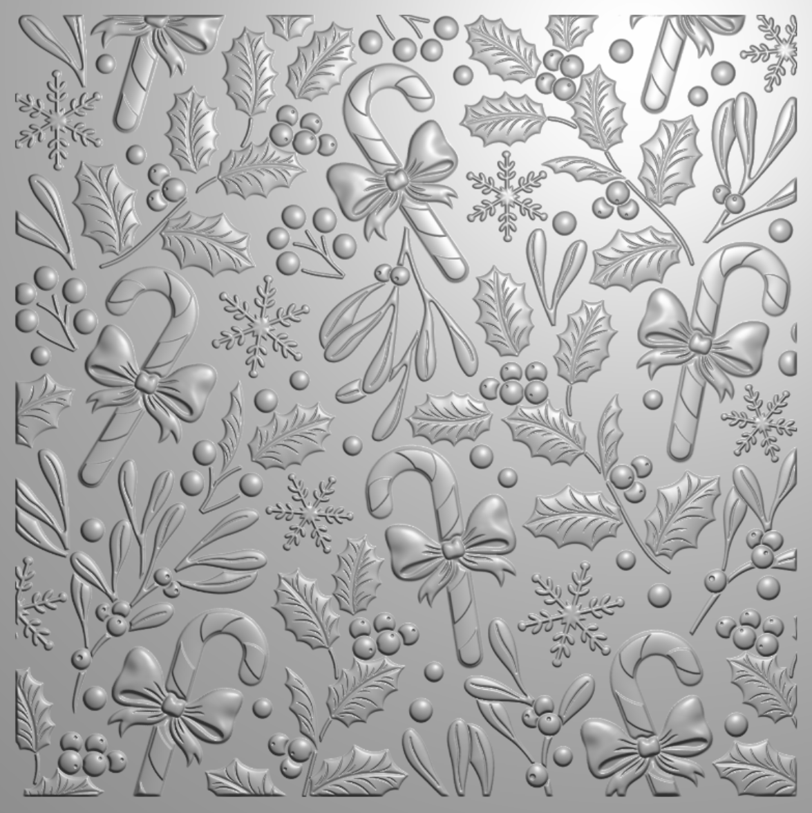 Sara Signature A Christmas Dream 5.5" X 5.5" 3D Embossing Folder - Festive Foliage