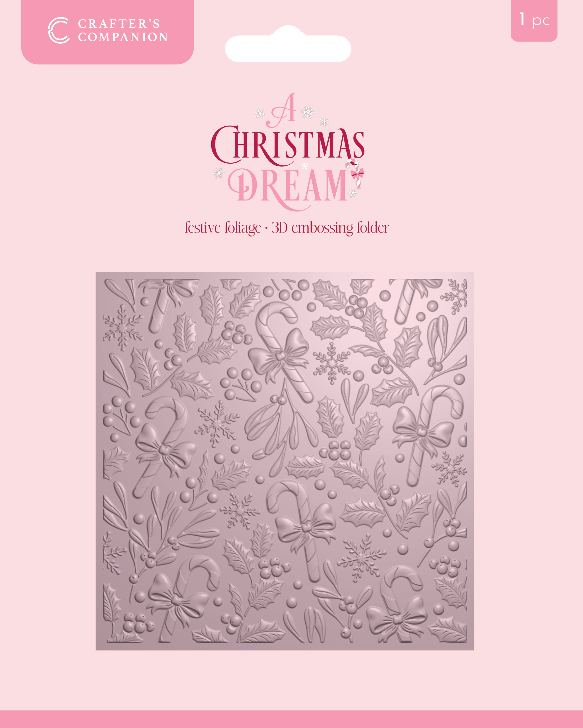 Sara Signature A Christmas Dream 5.5" X 5.5" 3D Embossing Folder - Festive Foliage