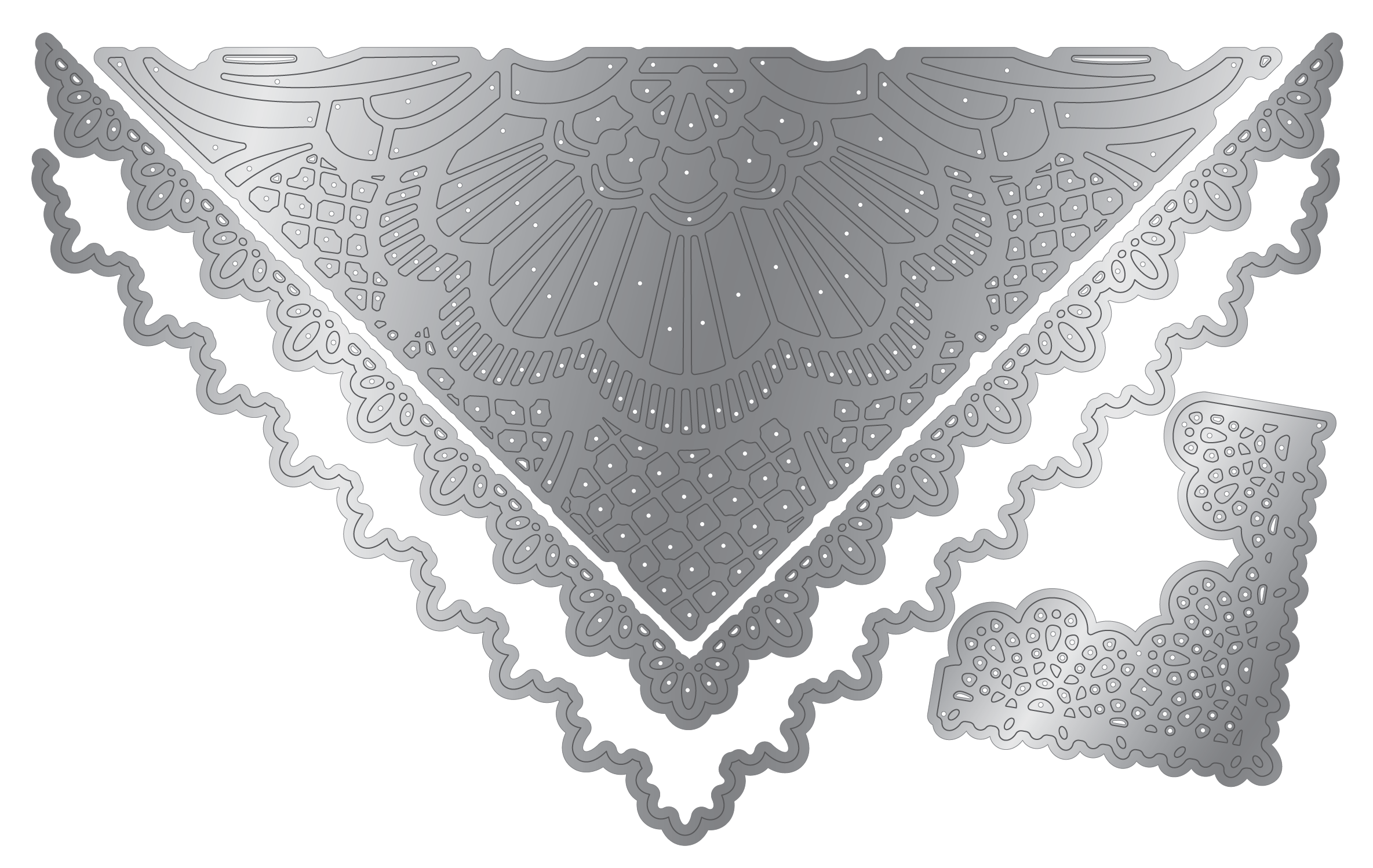 Sara Signature Antique Lace - Vintage Envelope Metal Die Set