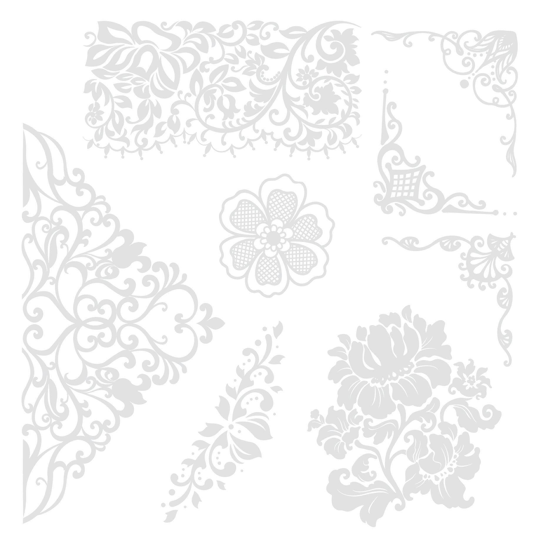 Sara Signature Antique Lace - 6" x 6" Embellishment Rub Ons