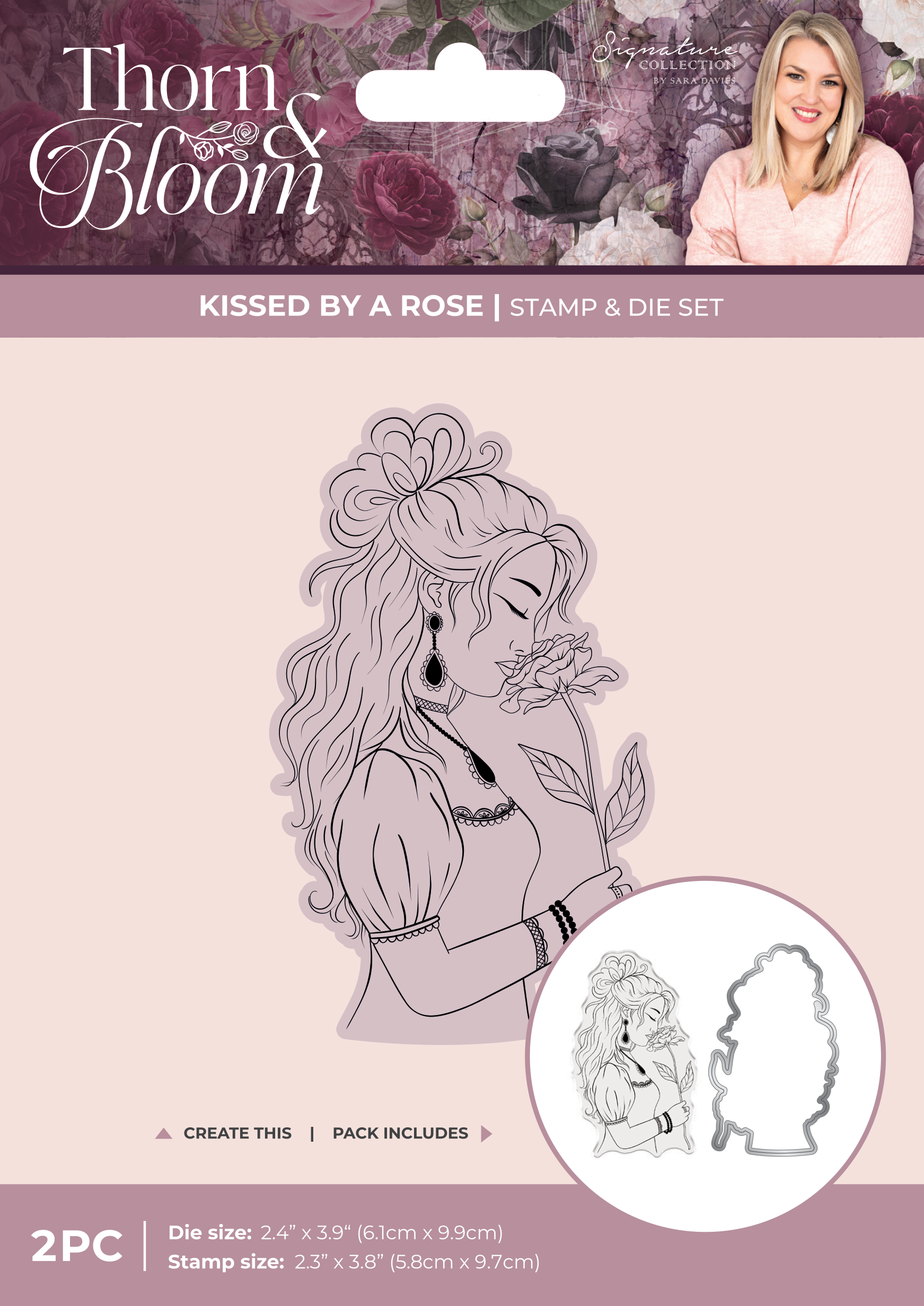 Sara Signature Thorn & Bloom Stamp & Die Set - Kissed by a Rose