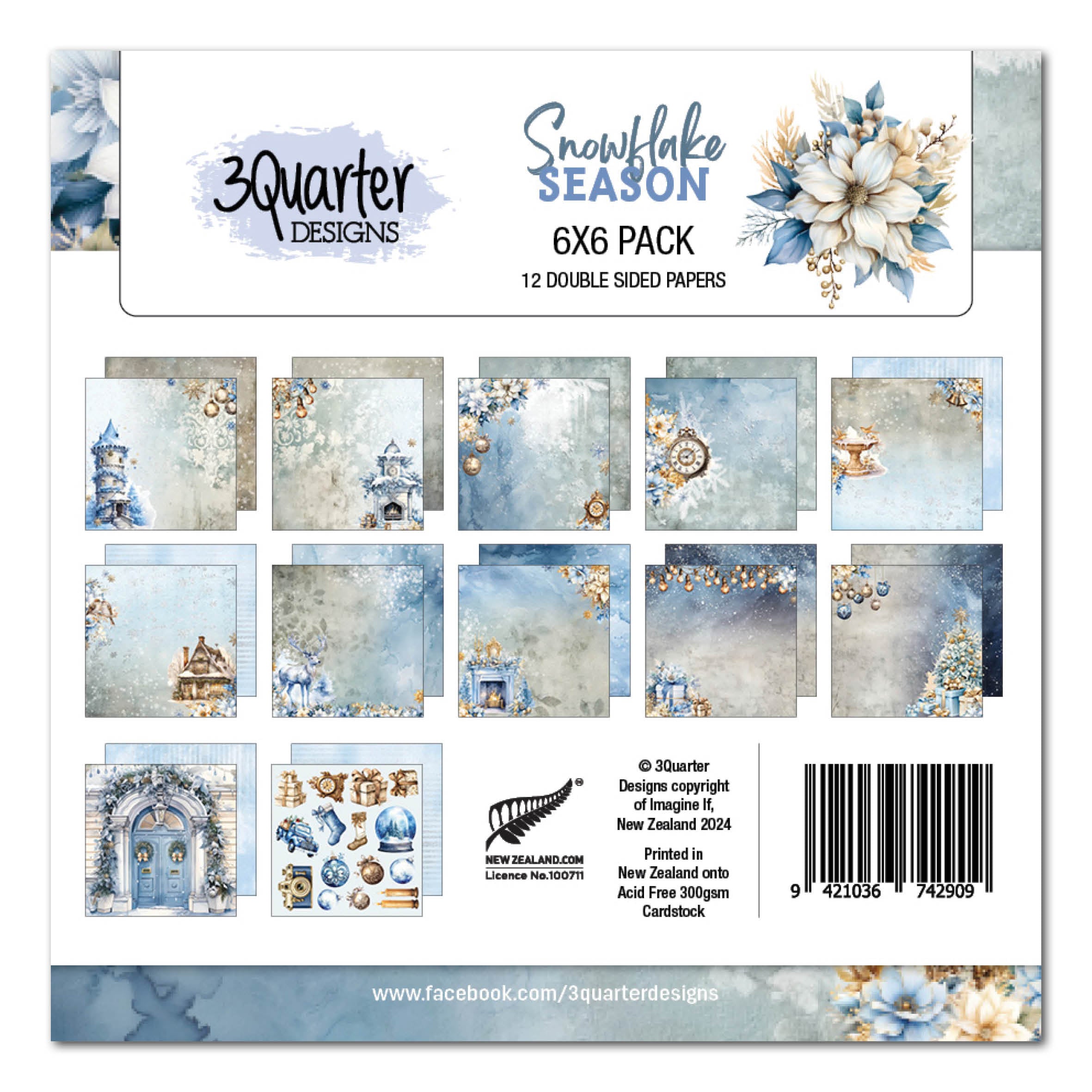 3Quarter Designs Snowflake Season 6x6 Paper Pack