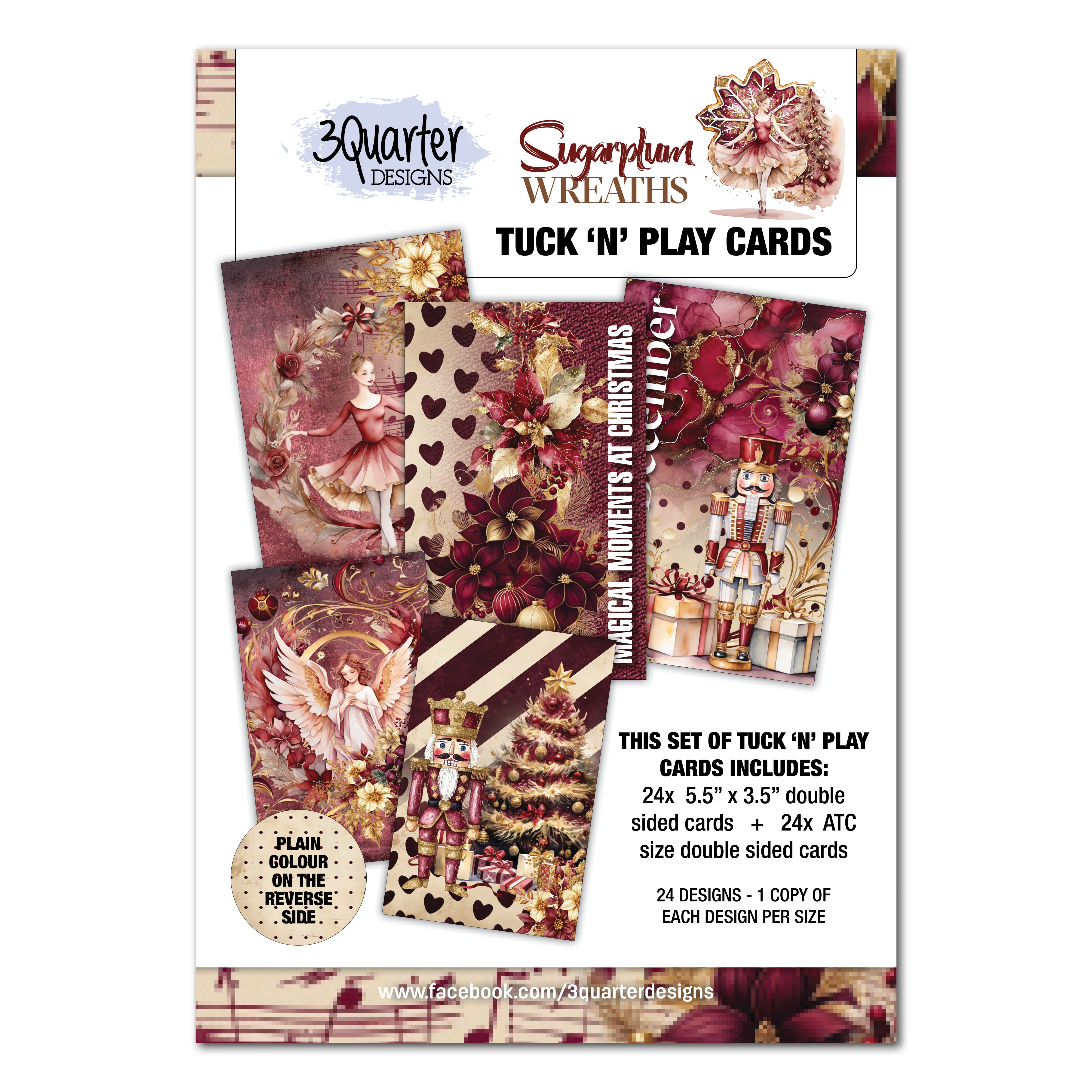 3Quarter Designs Sugarplum Wreath - Tuck N Play Cards