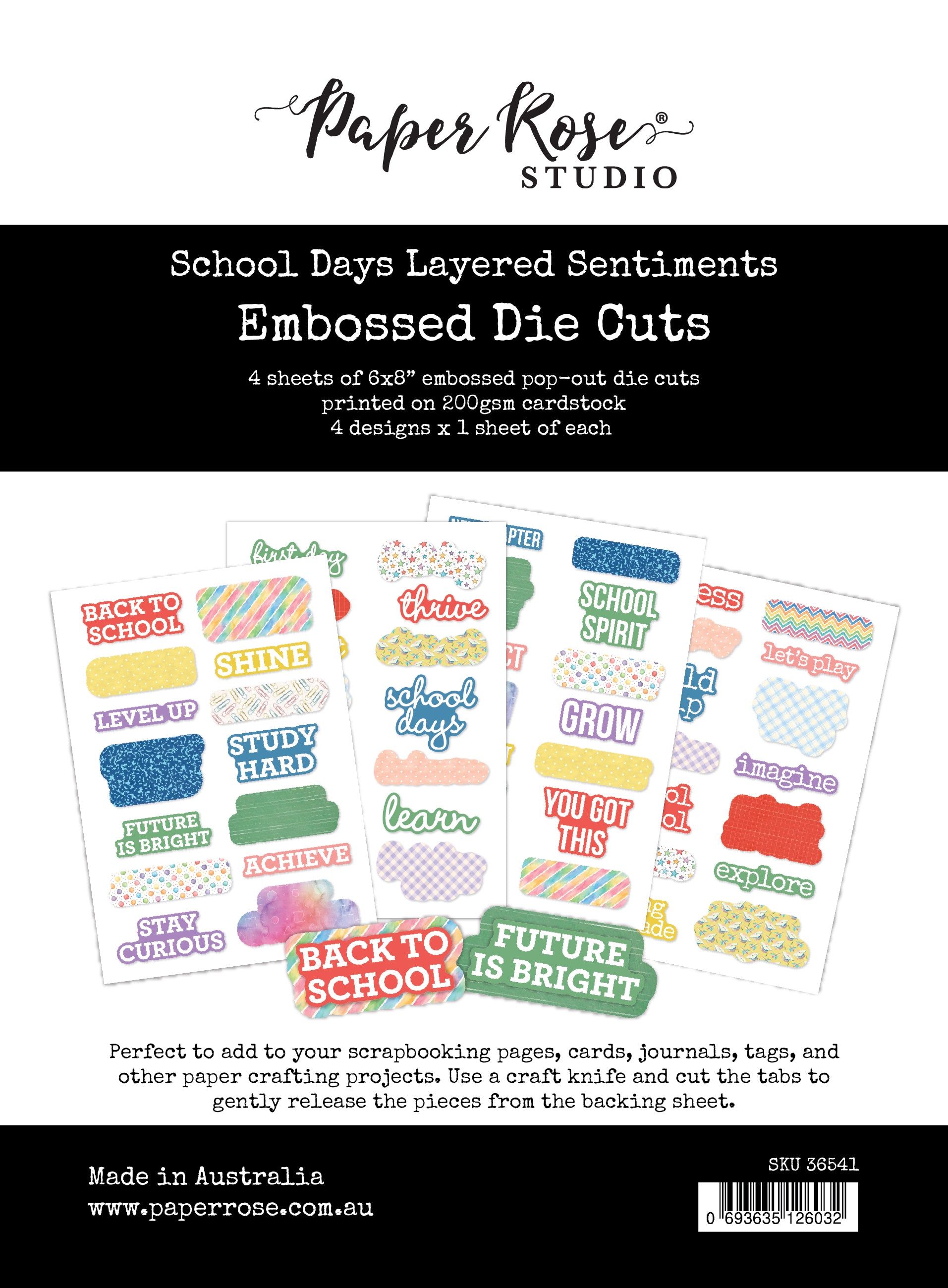 School Days 6 x 8" Layered Sentiments 36541