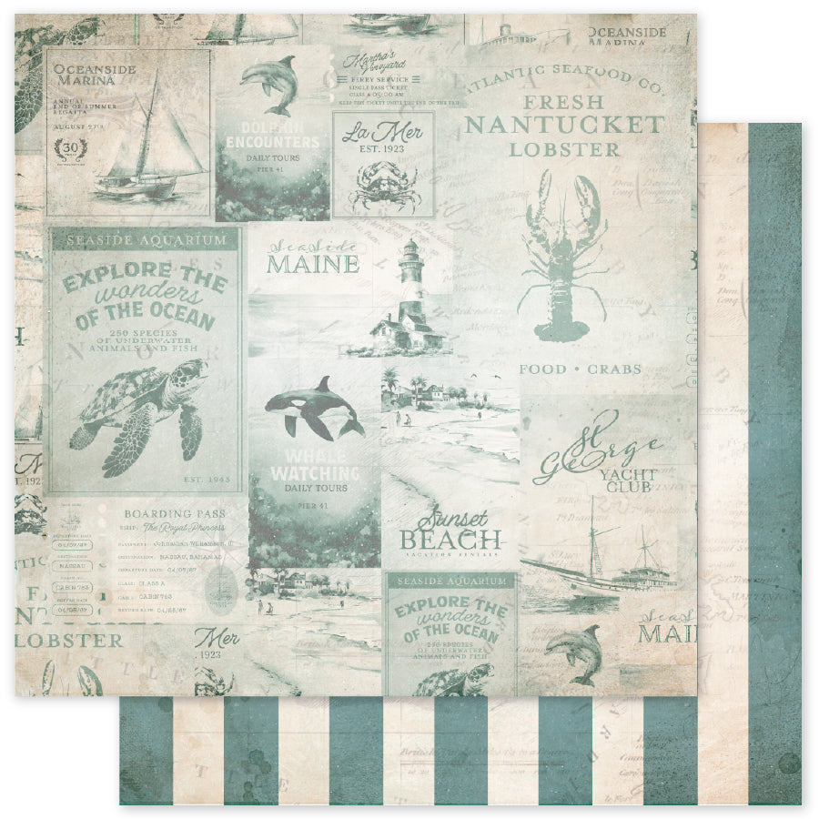 Seaside Memories Basics D 12x12 Paper (12 pc Bulk Pack) 33786