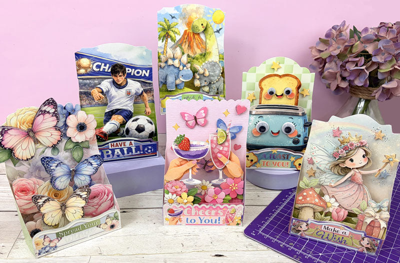 Side-Pop Stepper Cards - Set 2 - Silver