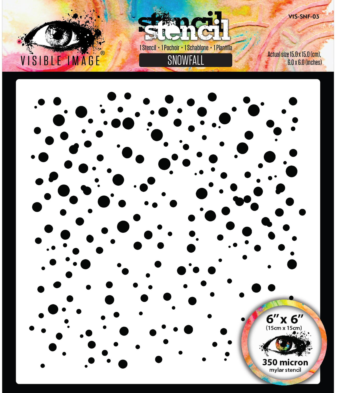 Visible Image Snowfall 6in x 6in Stencil