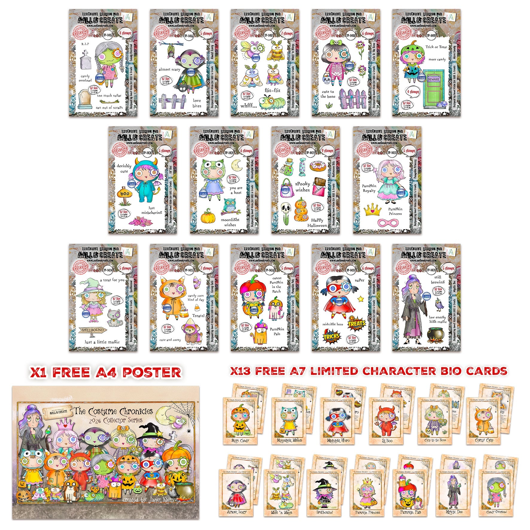 AALL and Create - Janet Klein Costume Chronicles Stamp Bundle
