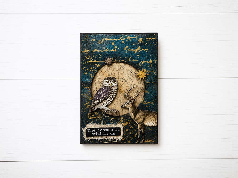 Printed Art Junk Journal: Stickers, Cut-Outs, Backgrounds For Art And Craft - Cosmos