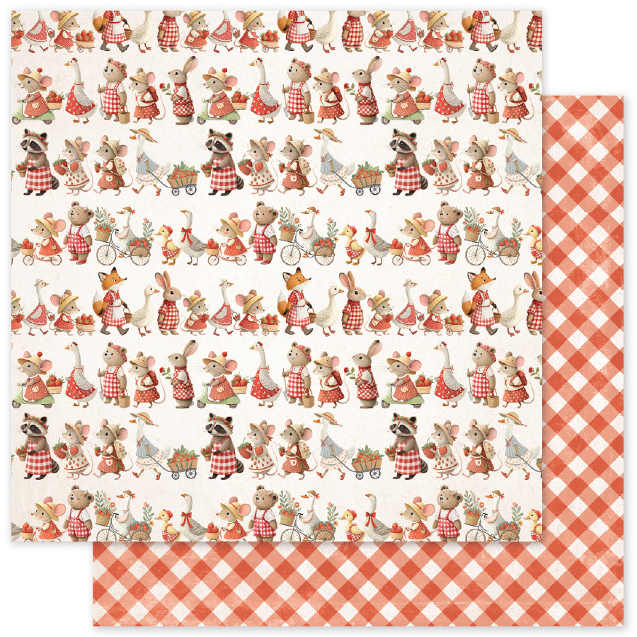 Strawberry Friends Basics 12x12 Paper Collection 34884