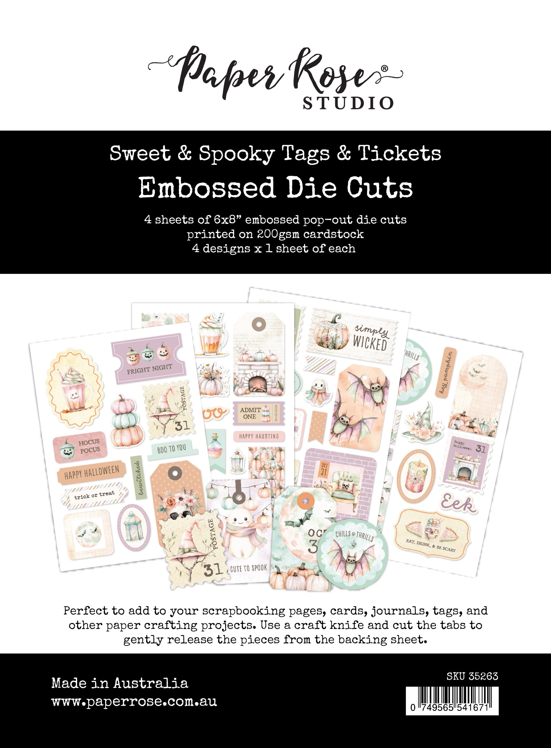 Sweet & Spooky Tags & Tickets Embossed Die Cuts 35263