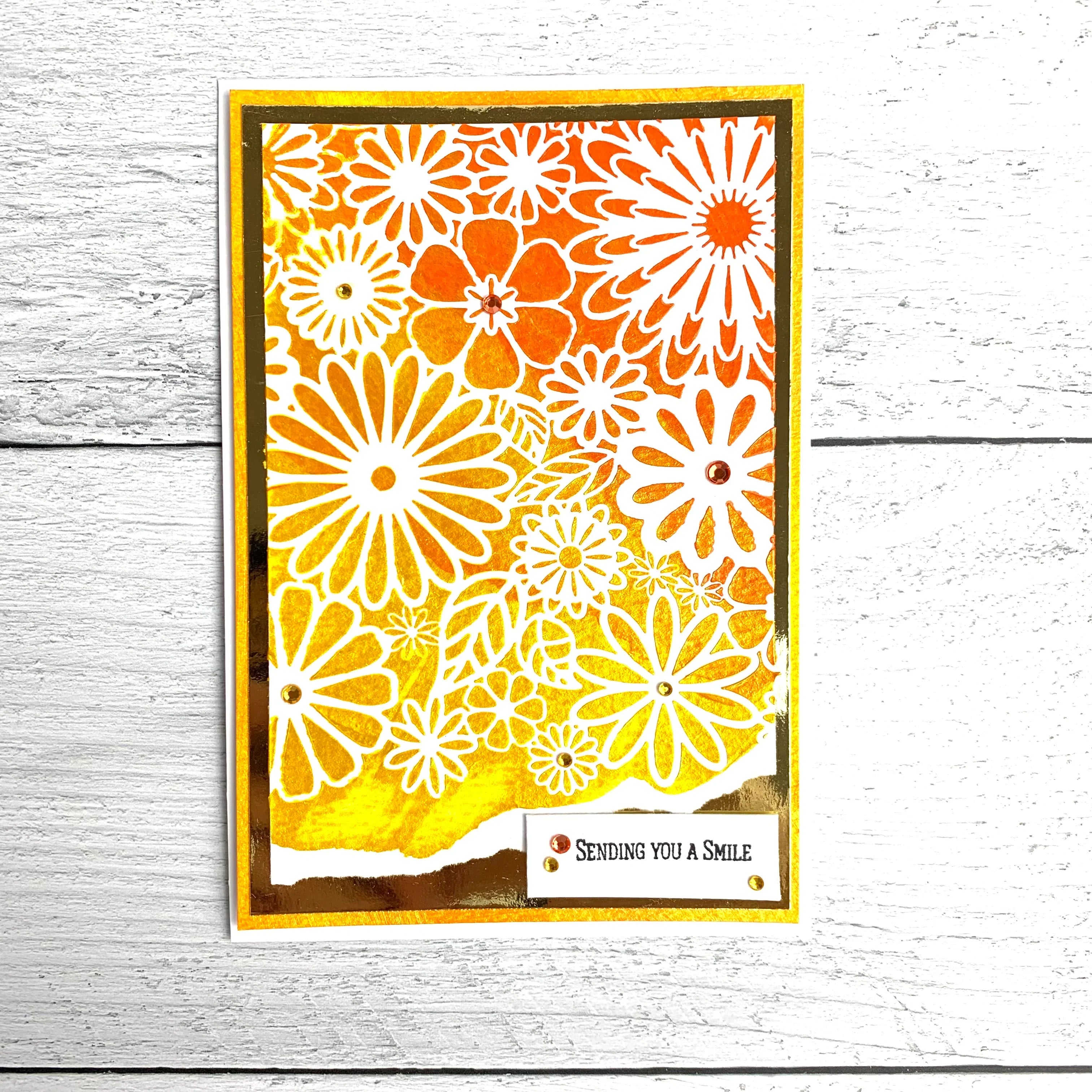 The Crafters Workshop 6x6 Stencil Flower Frenzy