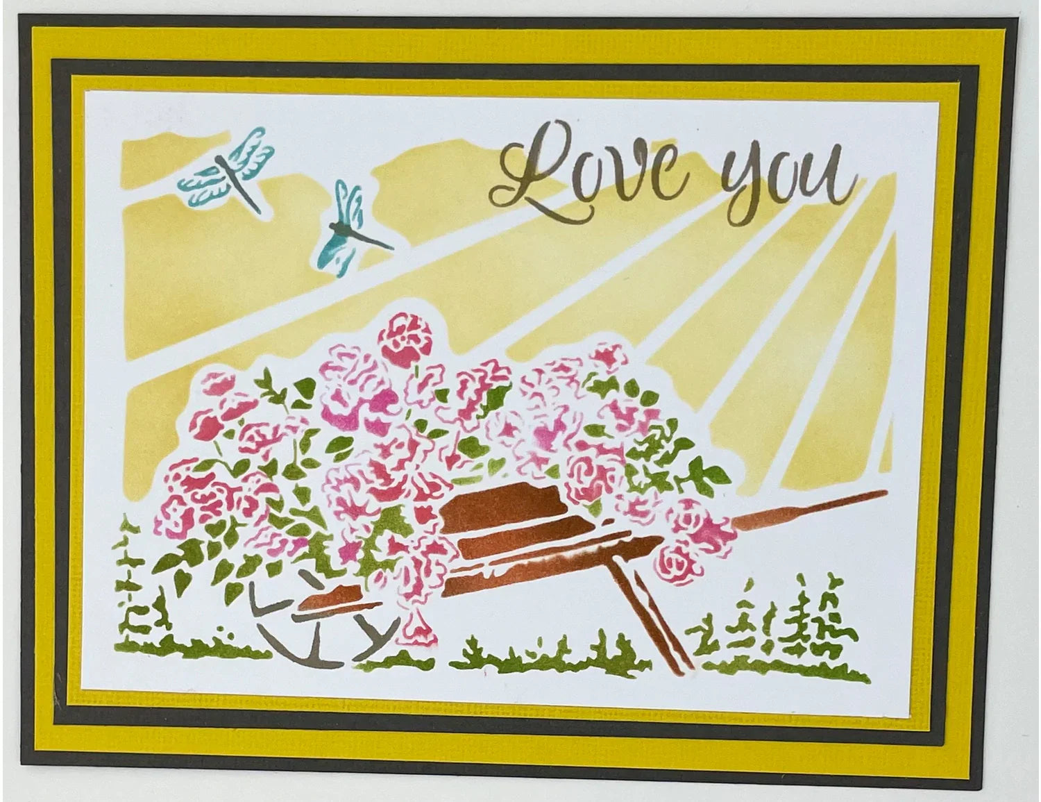The Crafters Workshop A2 Layered Happy Wheelbarrow