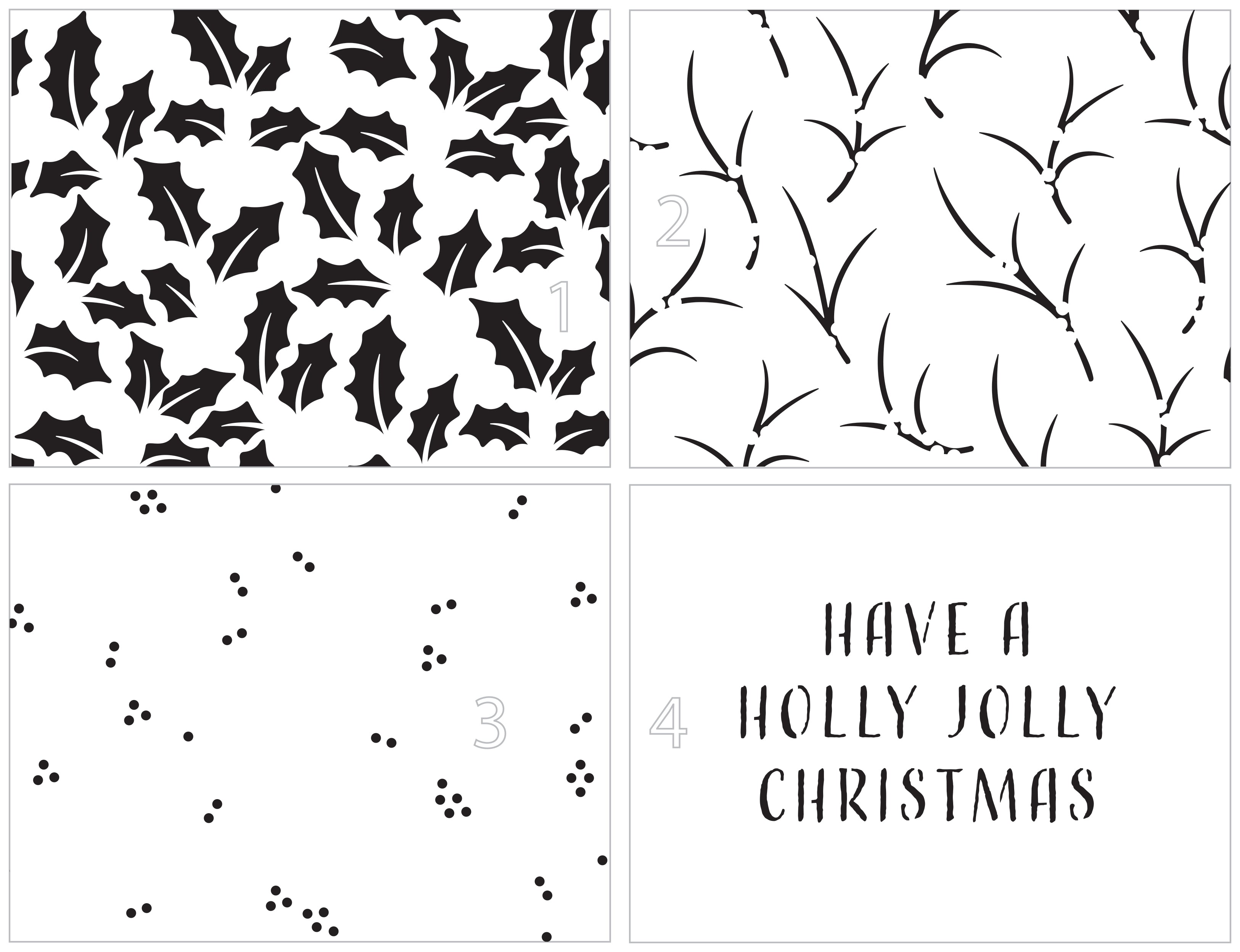The Crafters Workshop A2 Layered Holly Background