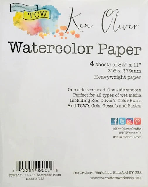 The Crafters Workshop (TCW) Watercolor Paper Pack