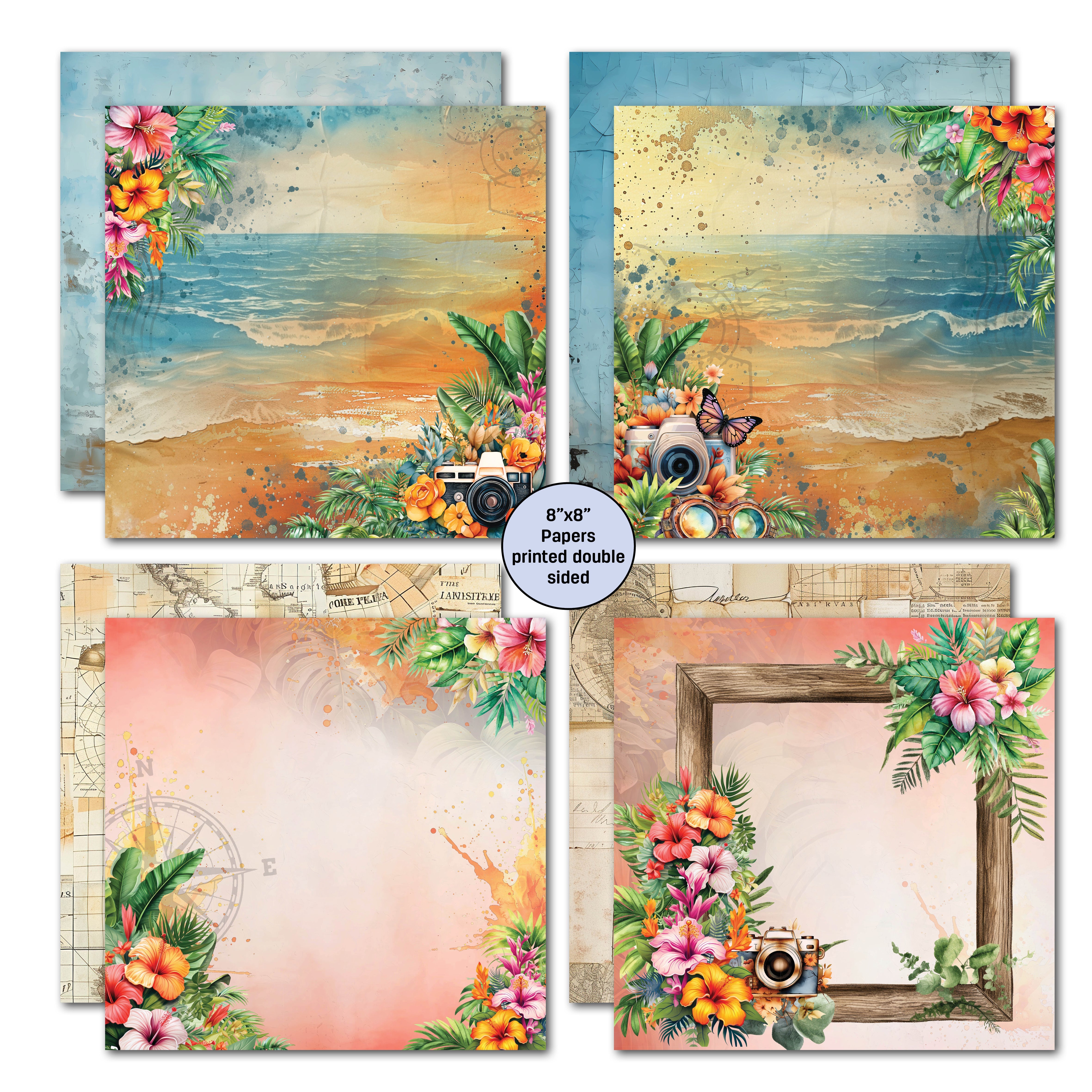 3Quarter Designs Tropic Excursion 8x8 Paper Pack