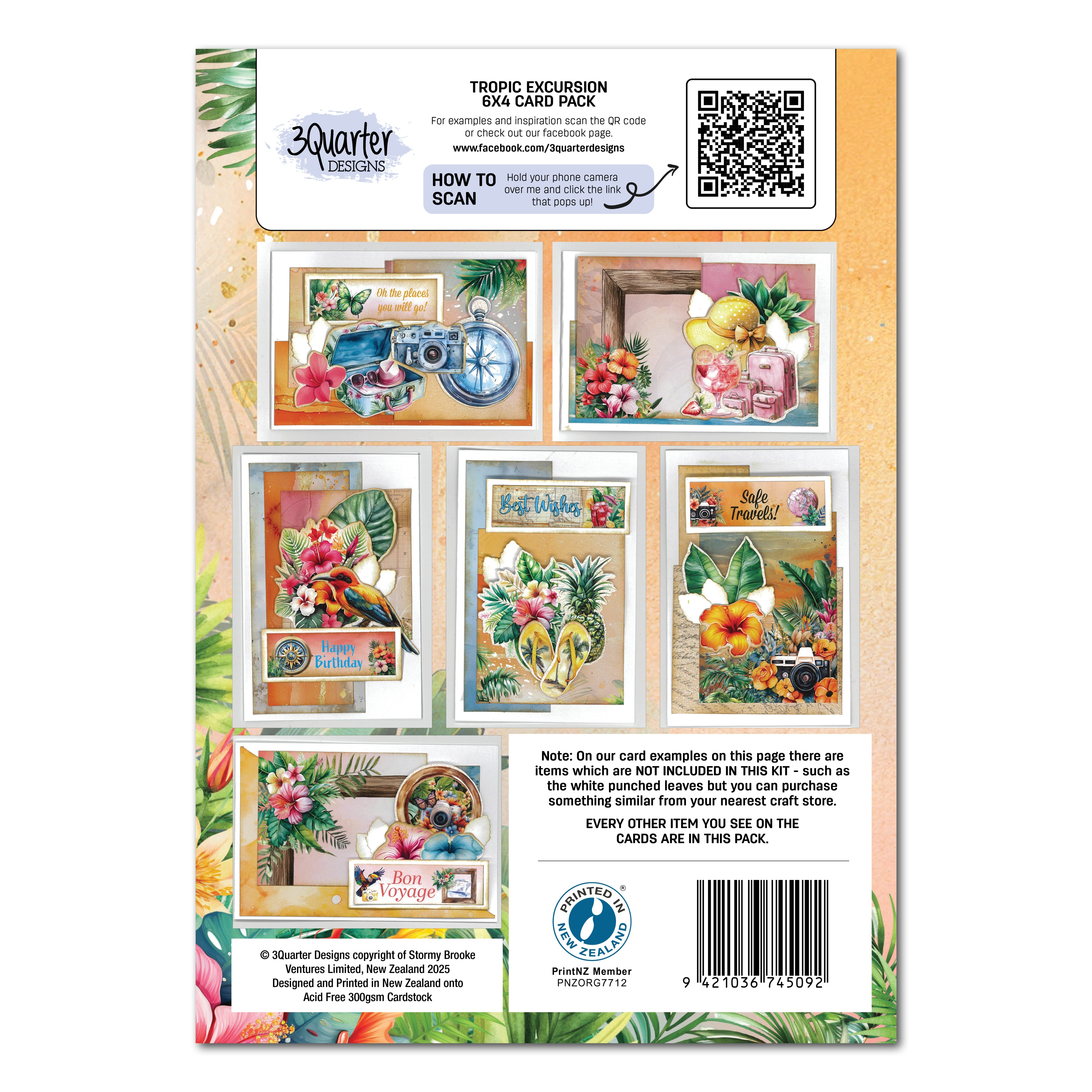 3Quarter Designs Tropic Excursion 6x4 Card Pack