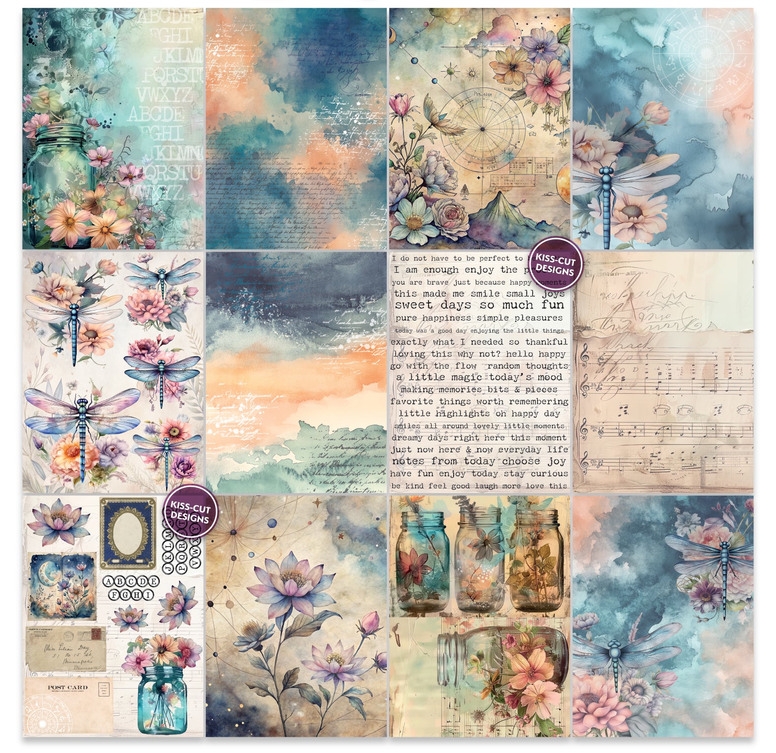 TEXT{ures} Dragonfly Dreams 6in x 8in Paper Pad