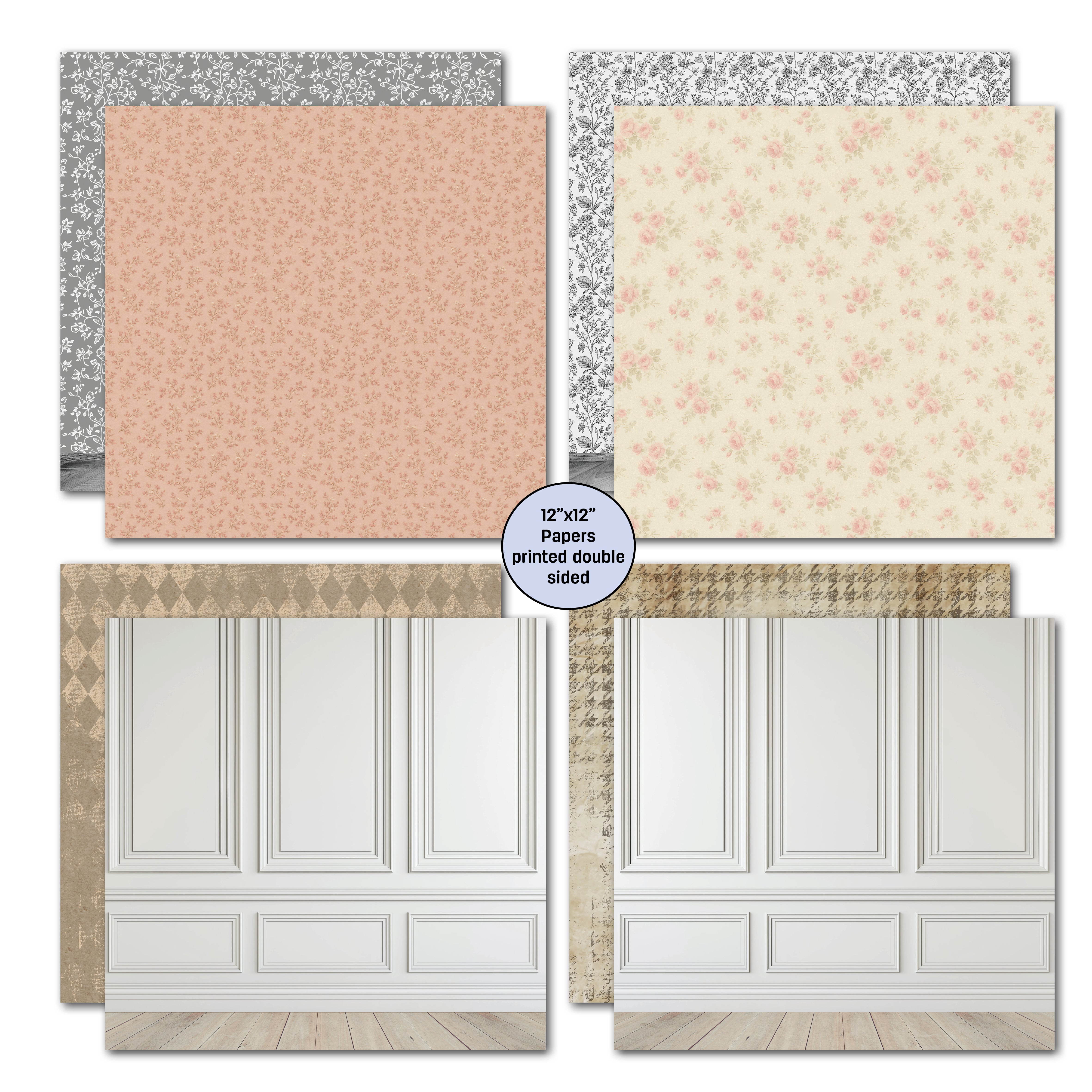 3Quarter Designs Timeless Gallery 12x12 Designer Paper & Diecuts Set