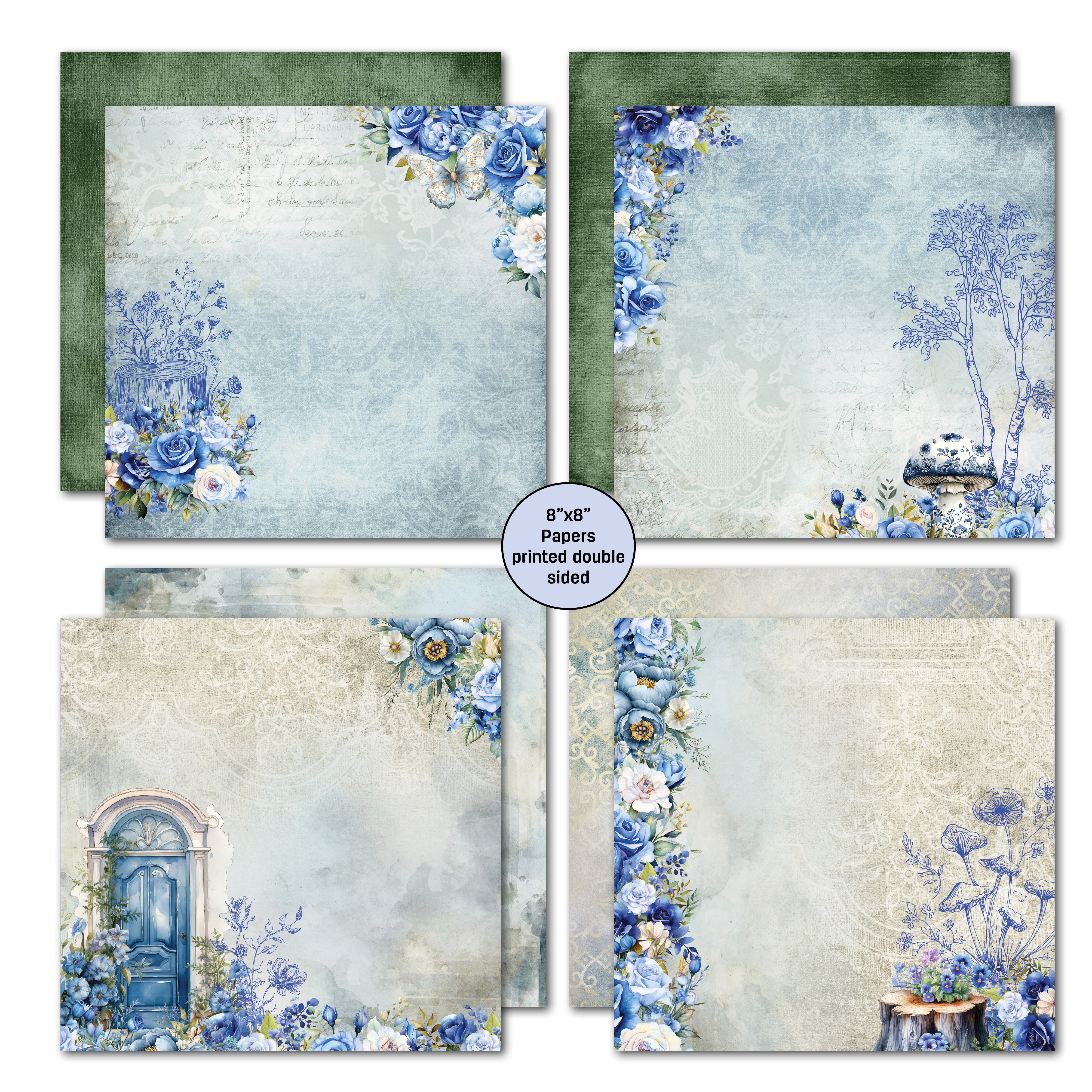 3Quarter Designs Twilight Ink 8x8 Paper Pack & Diecuts Set