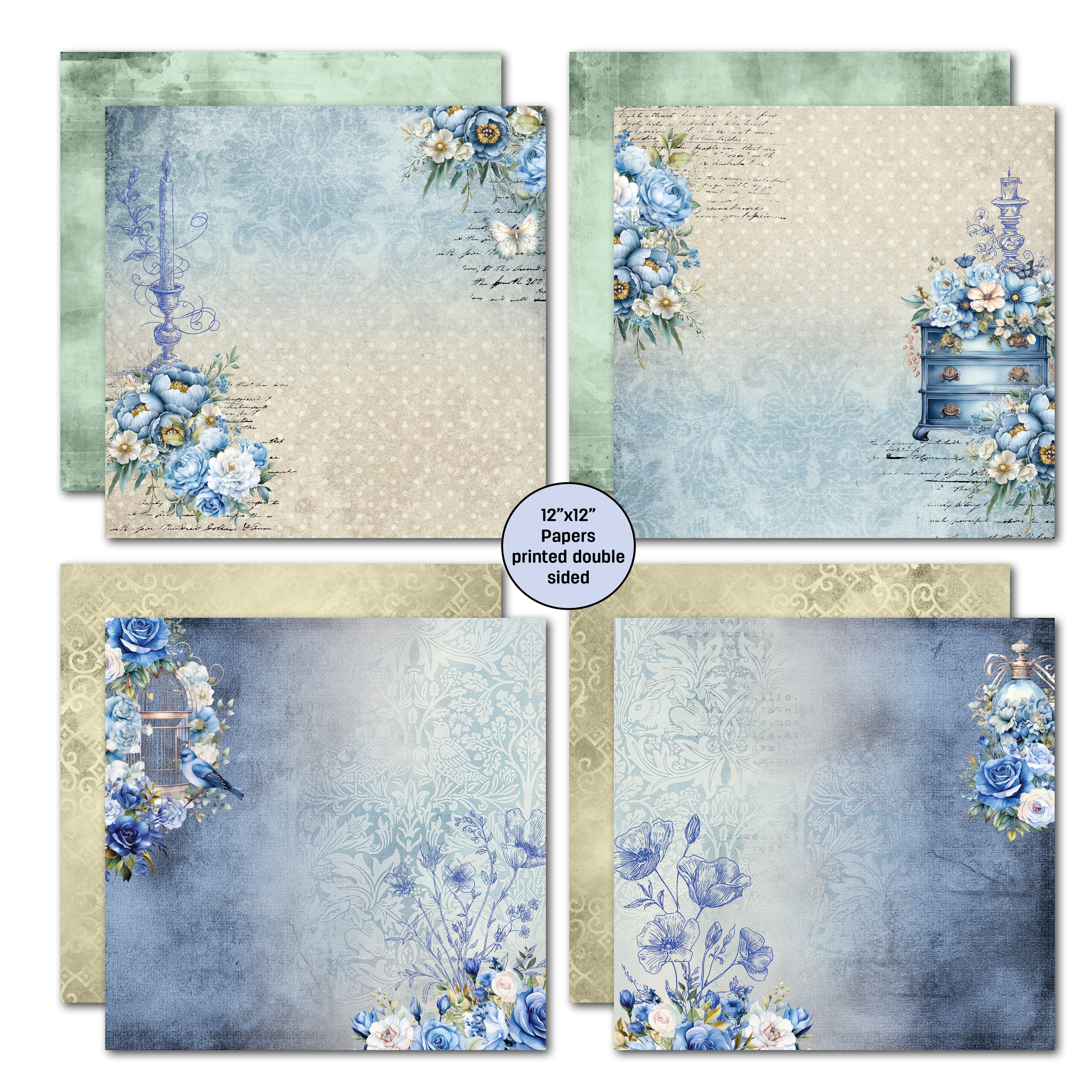 3Quarter Designs Twilight Ink 12x12 Design Paper & Diecuts Set