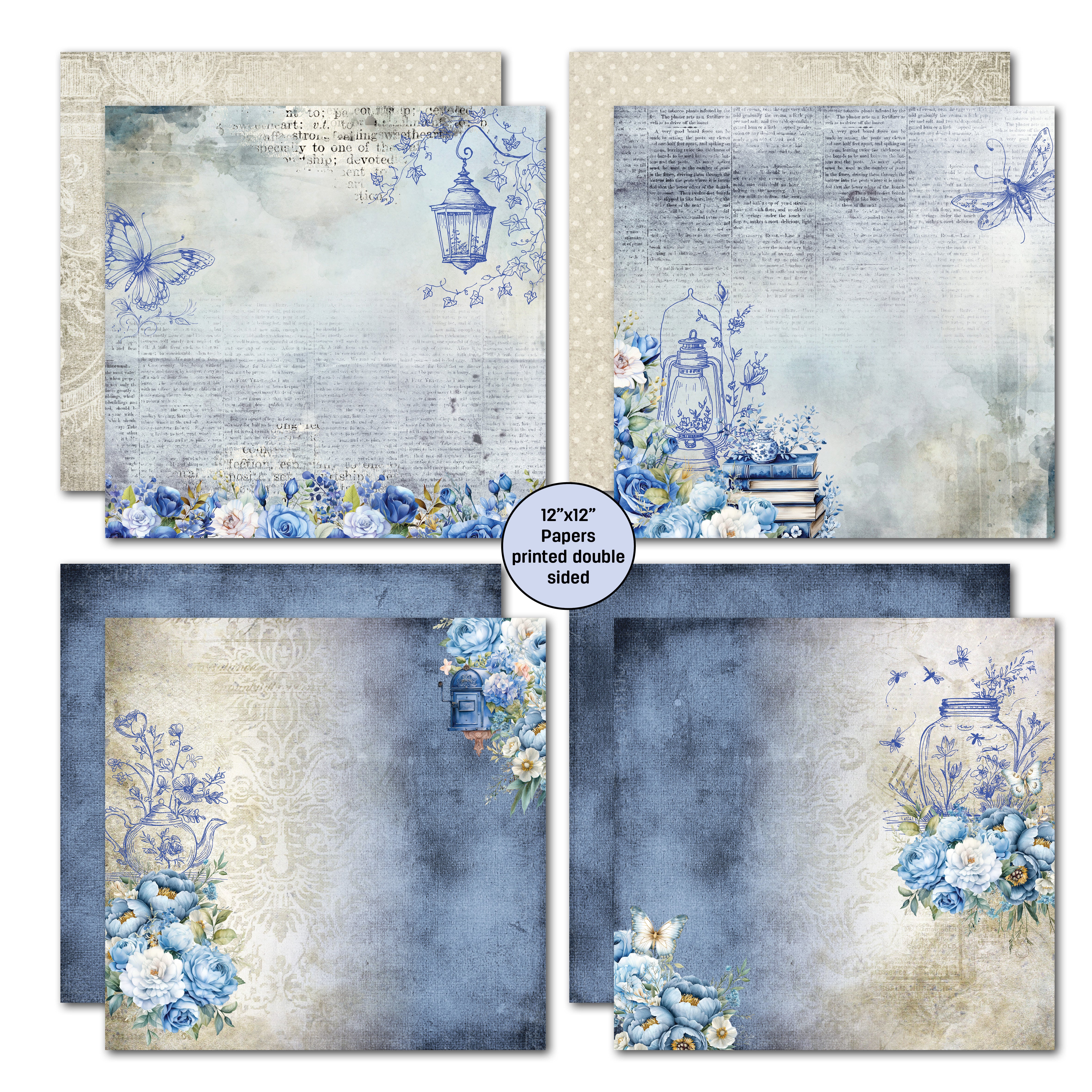 3Quarter Designs Twilight Ink 12x12 Design Paper & Diecuts Set
