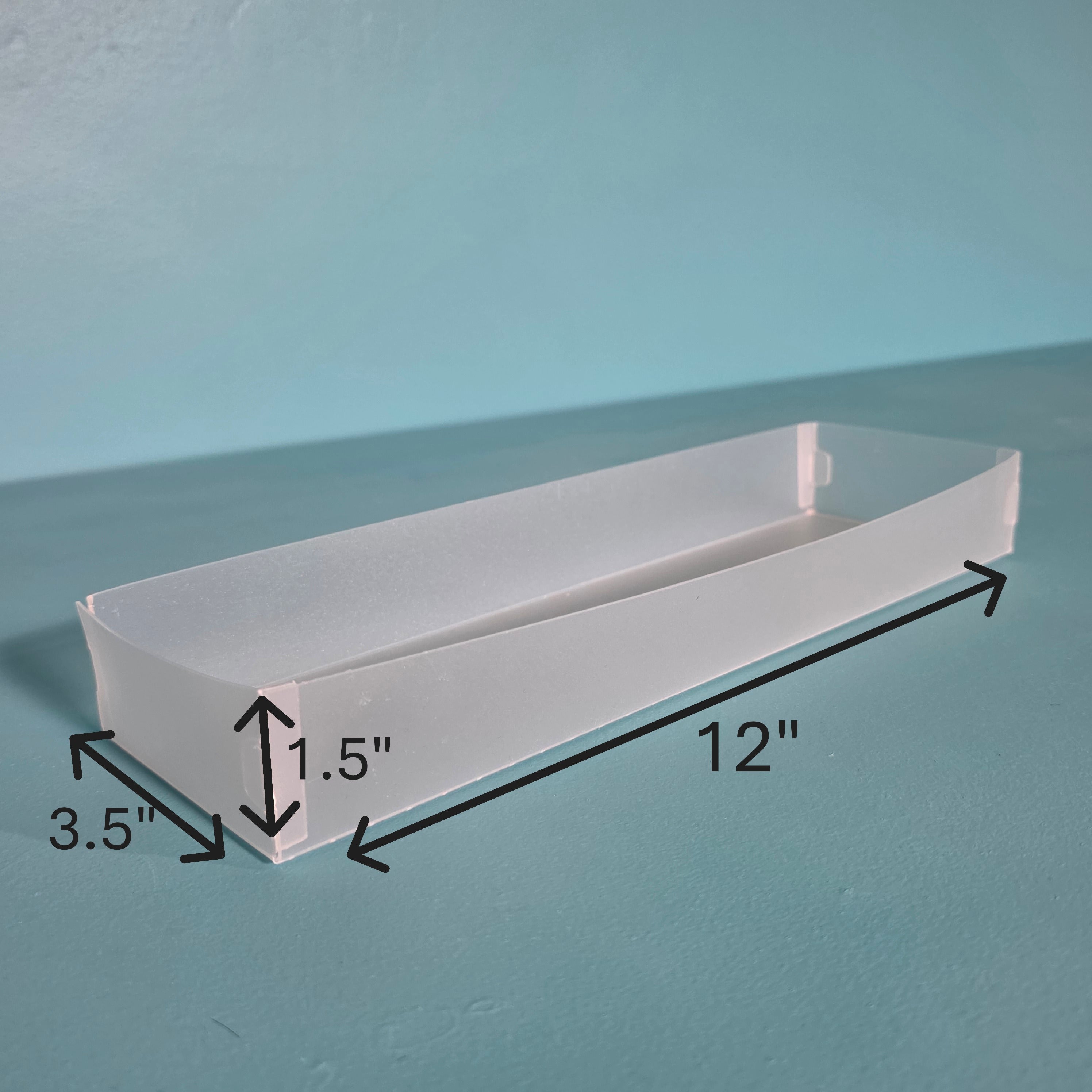 The Organized Option Basic Box "F" - 3.5" W x 12.0" L x 1.5" H - Set of 5