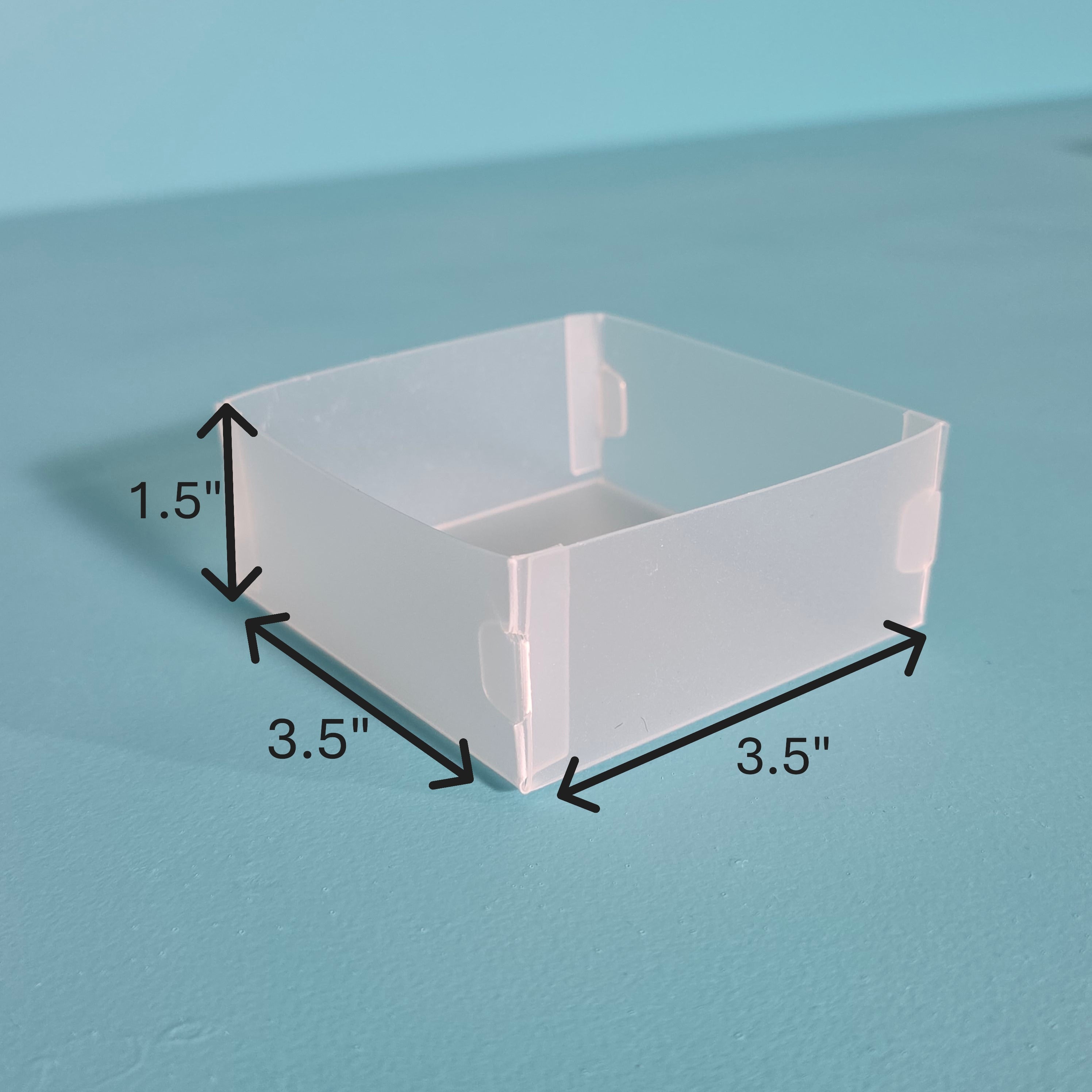 The Organized Option Basic Box "J" - 3.5" W x 3.5" L x 1.5" H - Set of 5