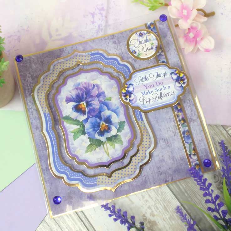 Pretty Pansies Card Topper Sheet