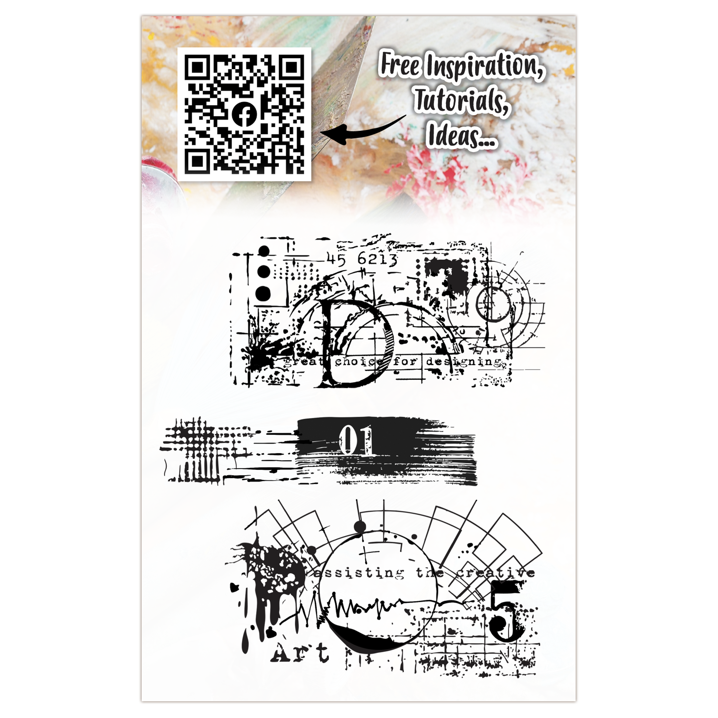 AALL and Create - A7 Stamp Set - Stained Geometry
