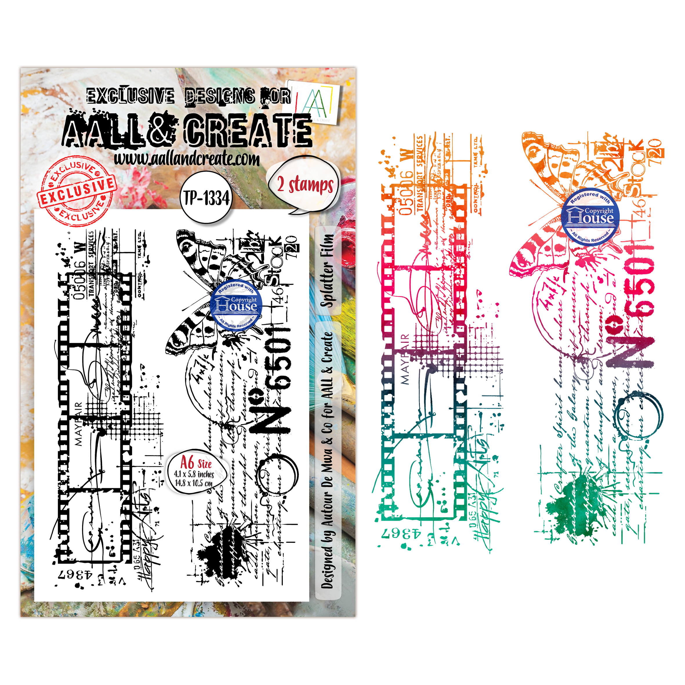 AALL and Create - A6 Stamp Sets - Splatter Film
