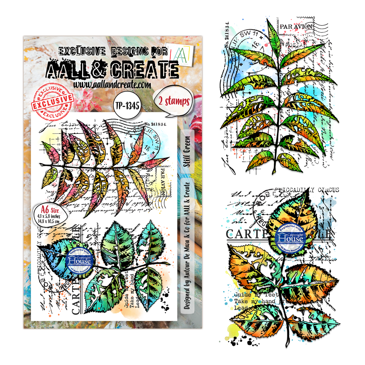 AALL and Create - A6 Stamp Set - Still Green