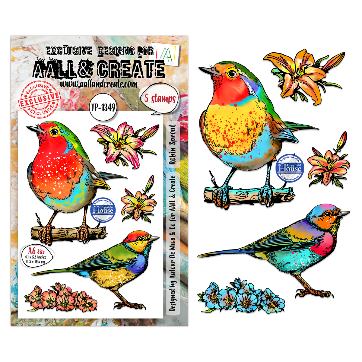 AALL and Create - A6 Stamp Set - Robin Sprout