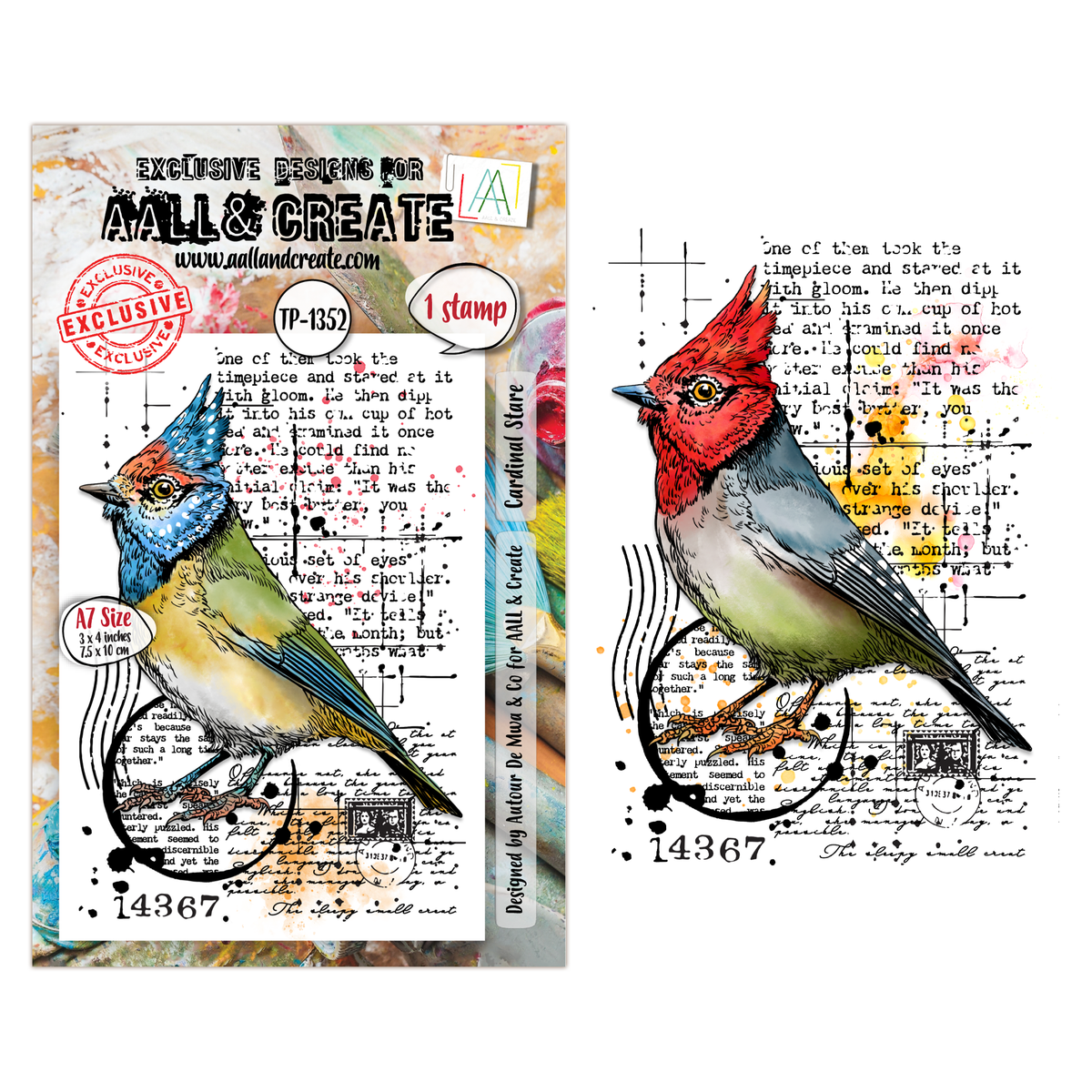 AALL and Create - A7 Stamp Set - Cardinal Stare