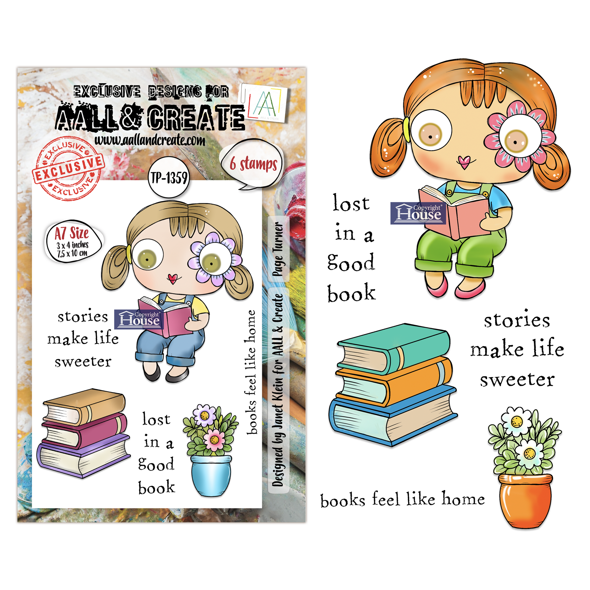 AALL and Create - A7 Stamp Sets - Page Turner