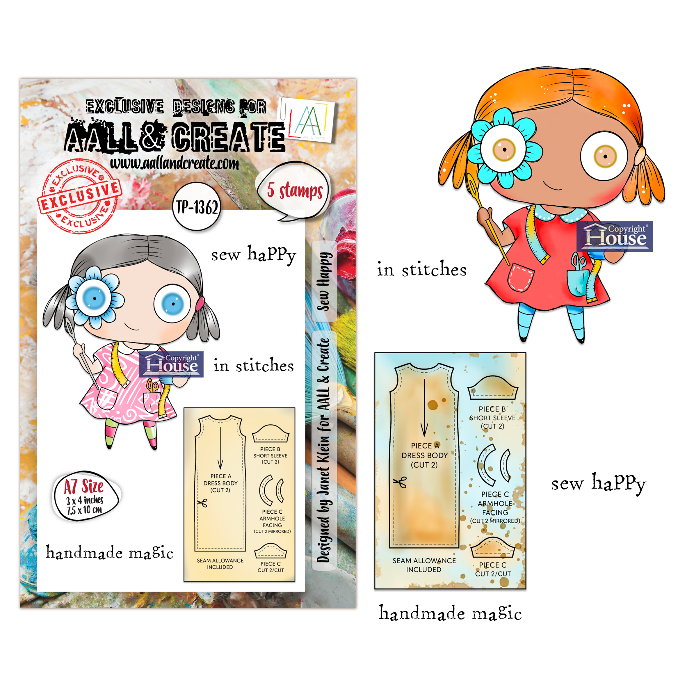 AALL and Create - A7 Stamp Sets - Sew Happy