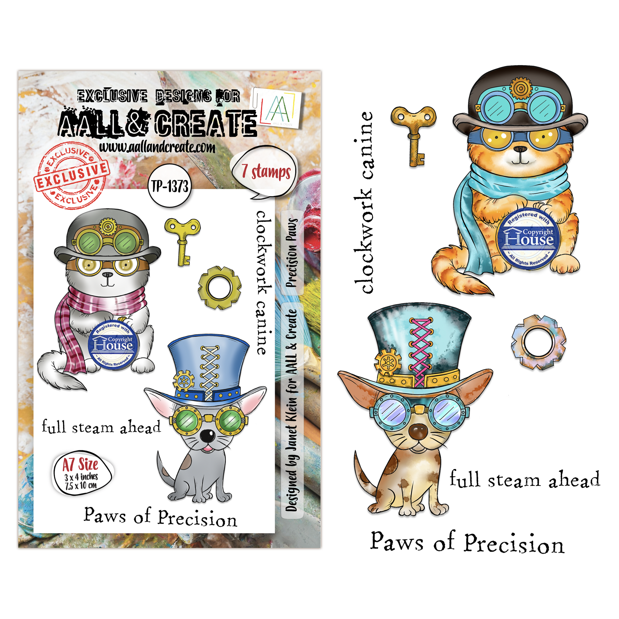AALL and Create - A7 - Stamp Set - Precision Paws