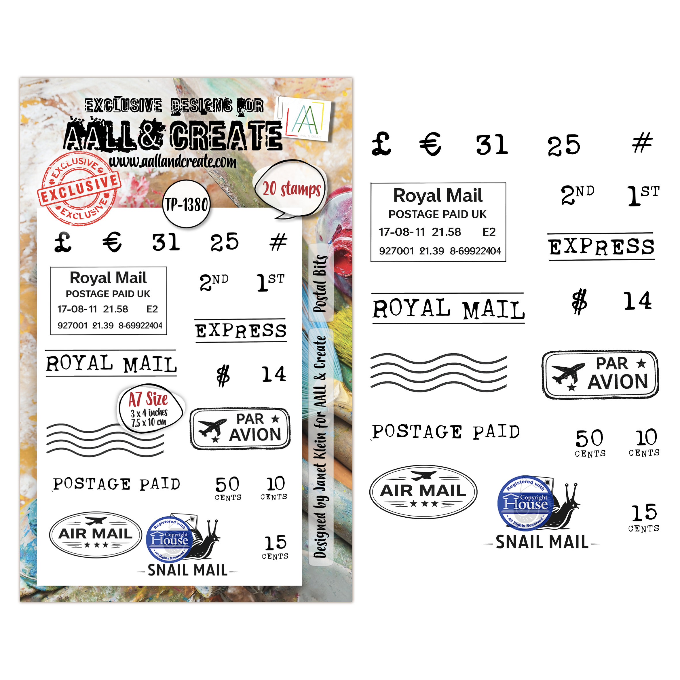 AALL and Create - A7 - Stamp Sets - Postal Bits