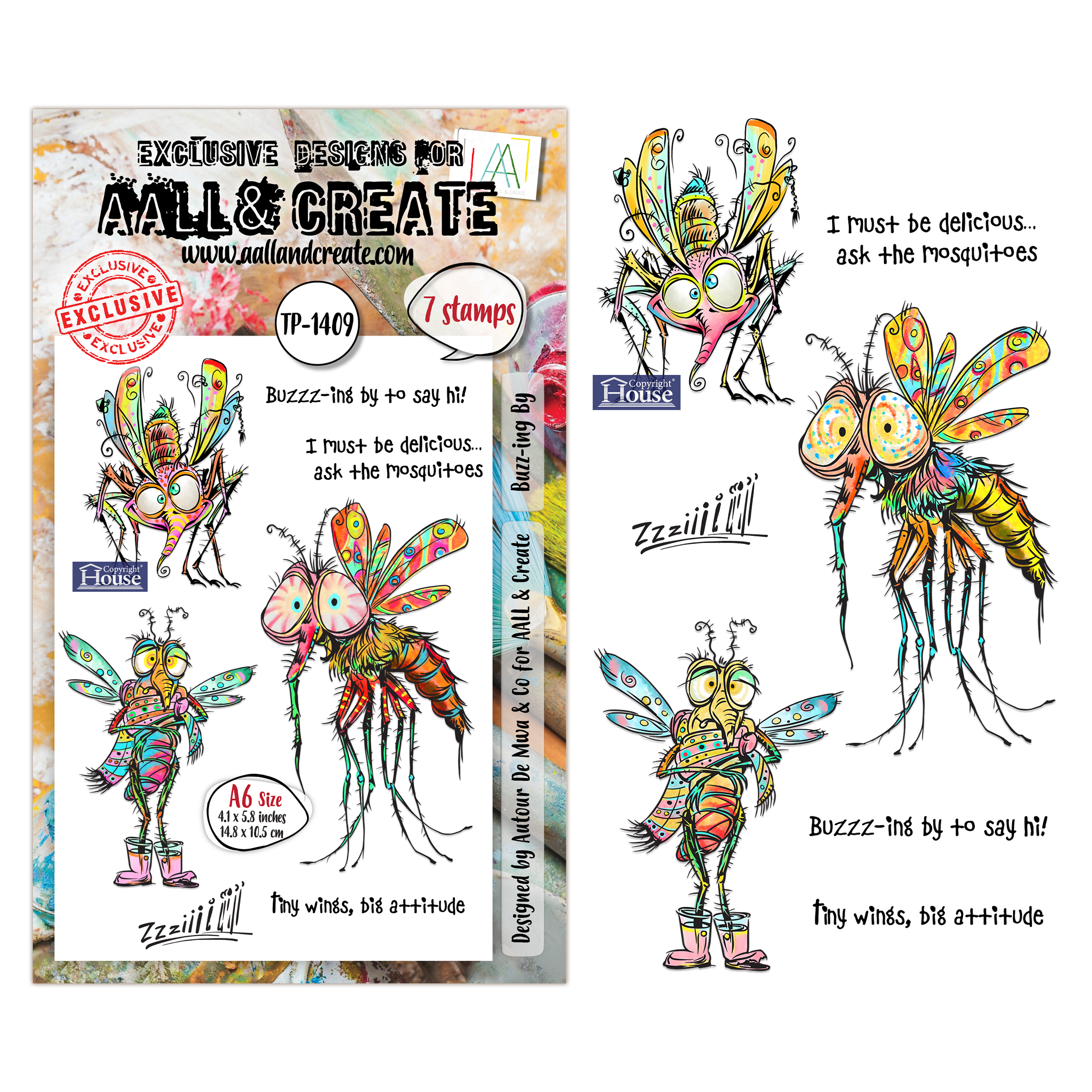 AALL and Create - A6 Stamp Sets - Buzz-ing By