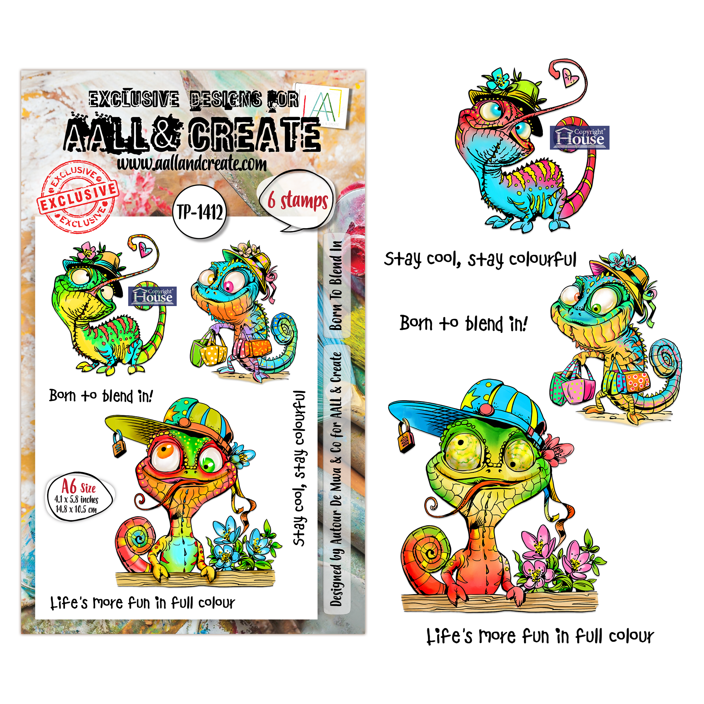 AALL and Create - A6 Stamp Sets - Born To Blend In