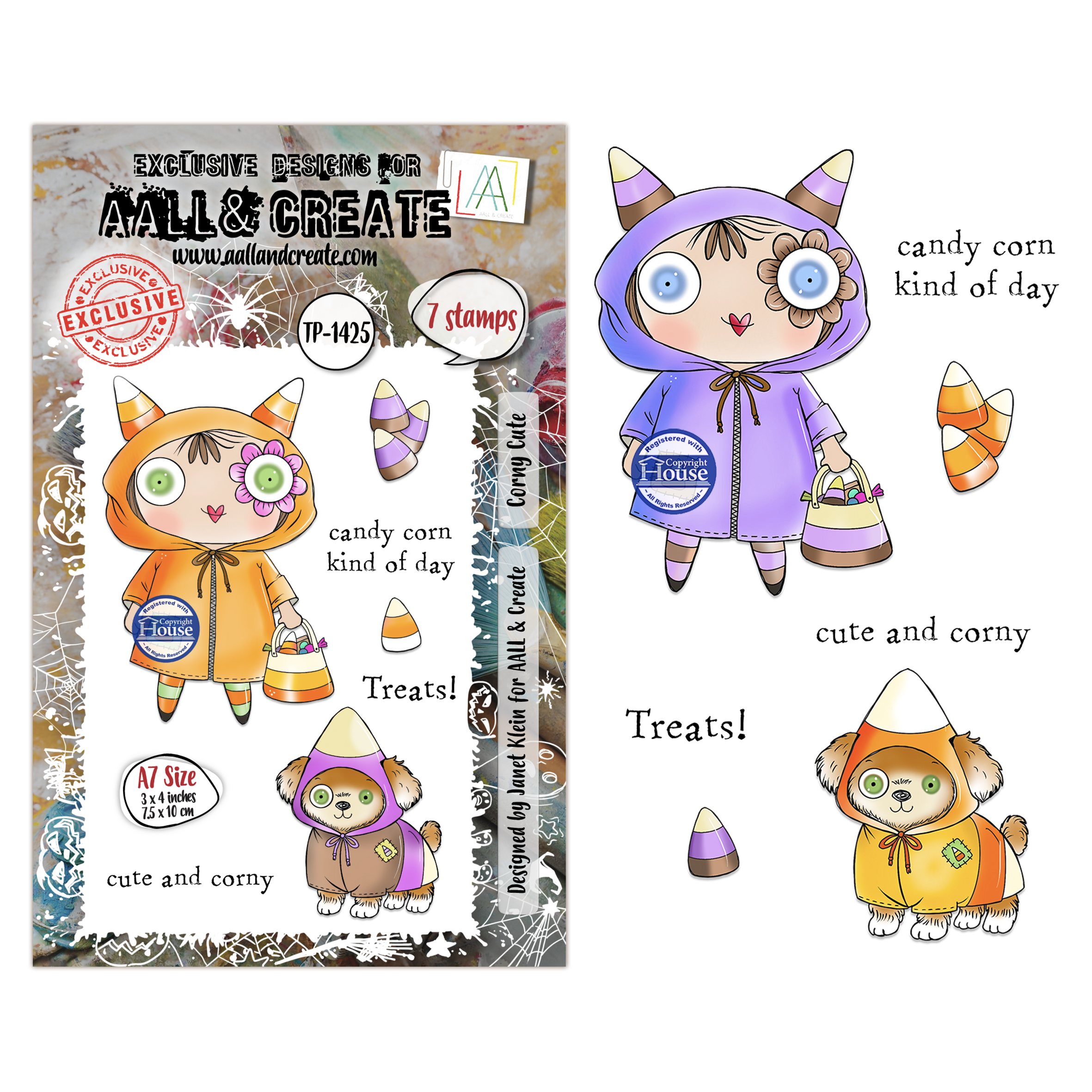 AALL and Create - A7 Stamp Sets - Corny Cute